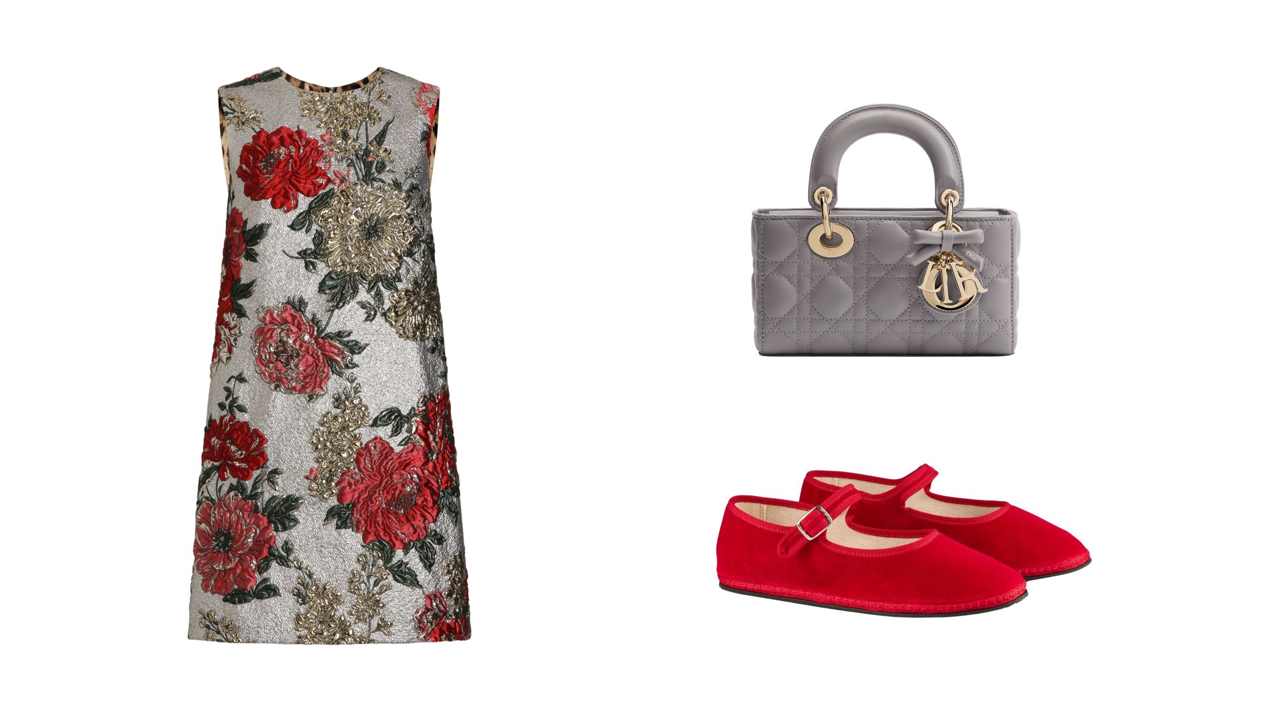 Abito, Dolce&Gabbana; borsa, Christian Dior; furlane VibiVenezia