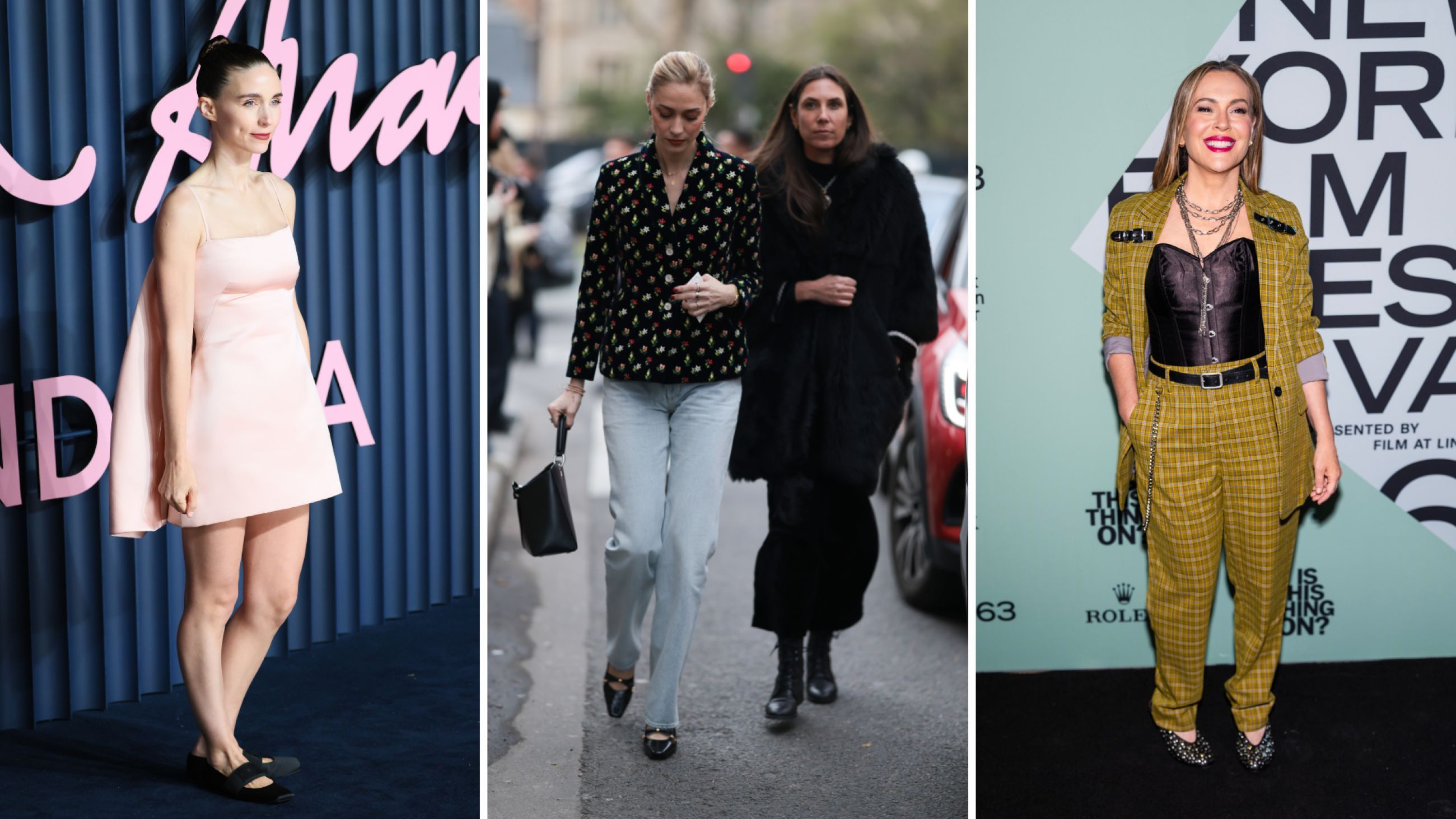 Da sinistra: Rooney Mara; Beatrice Borromeo; Alyssa Milano - Credits Getty Images 