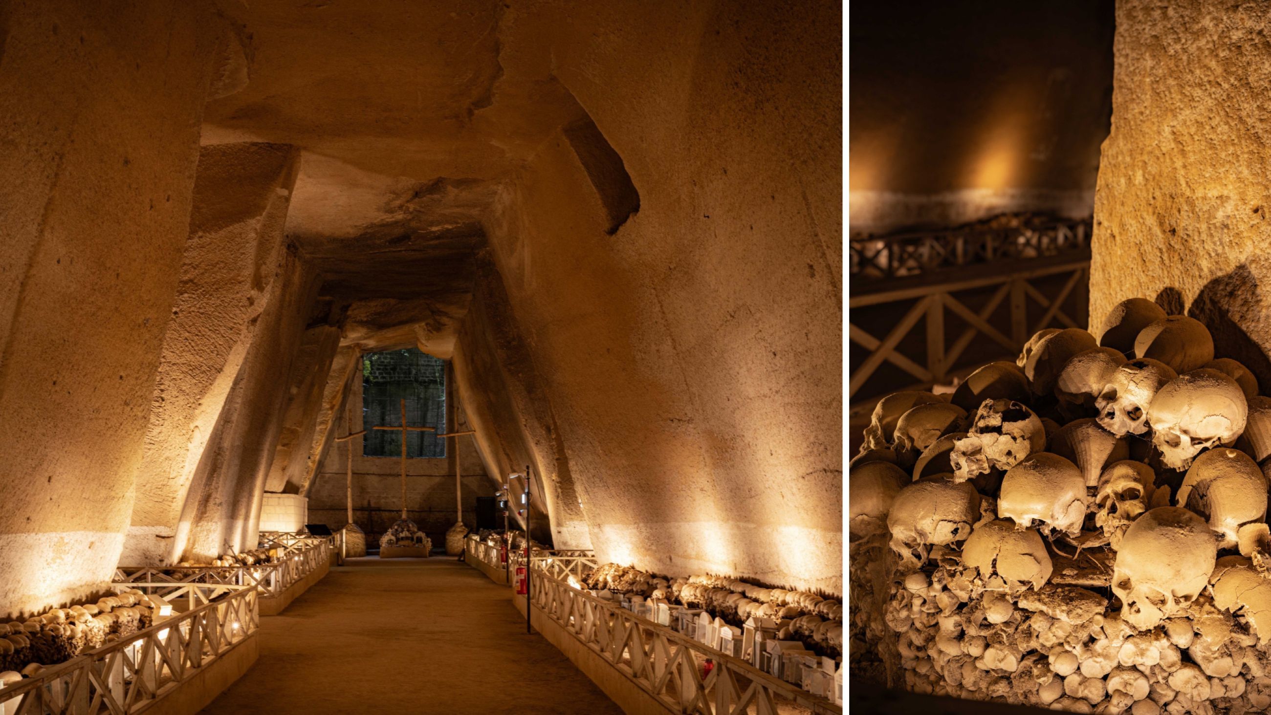 Cimitero delle Fontanelle di Napoli, con l’illuminazione di iGuzzini - Credits Getty Images 