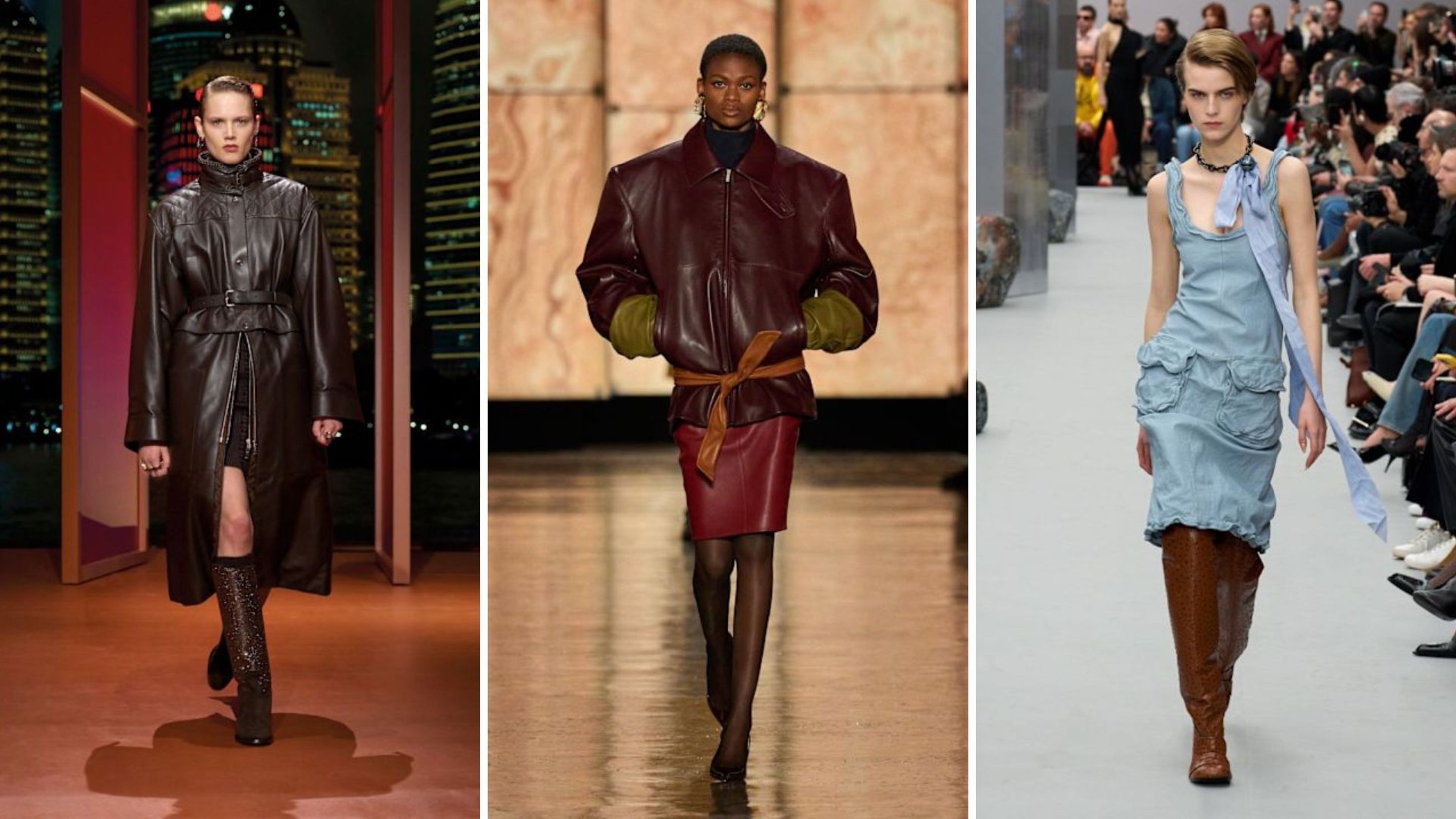 Hèrmes FW25; Saint Laurent FW25; Acne Studios FW25. Credits: Launchmetrics.com/Spotlight
