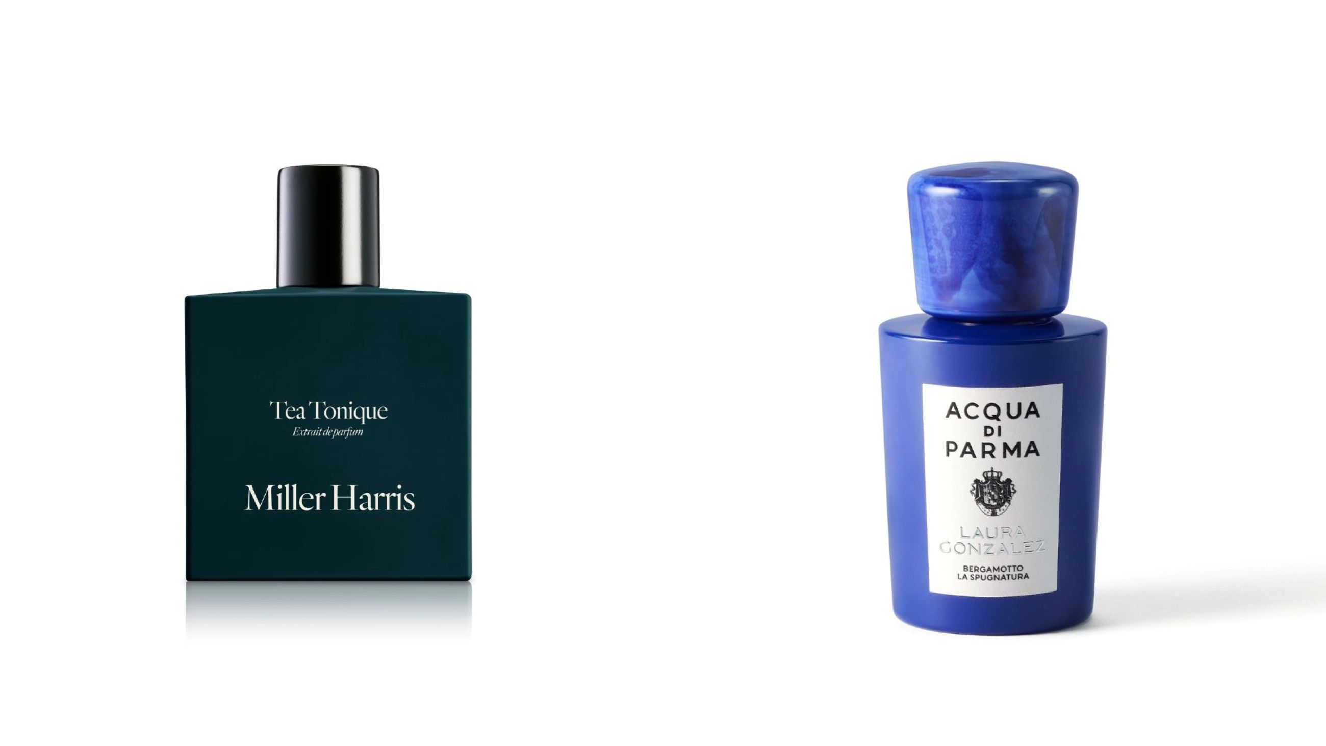 Miller Harris, Tea Tonique Extrait; Acqua di Parma, Bergamotto la Spugnatura - Credits: Courtesy Press Office