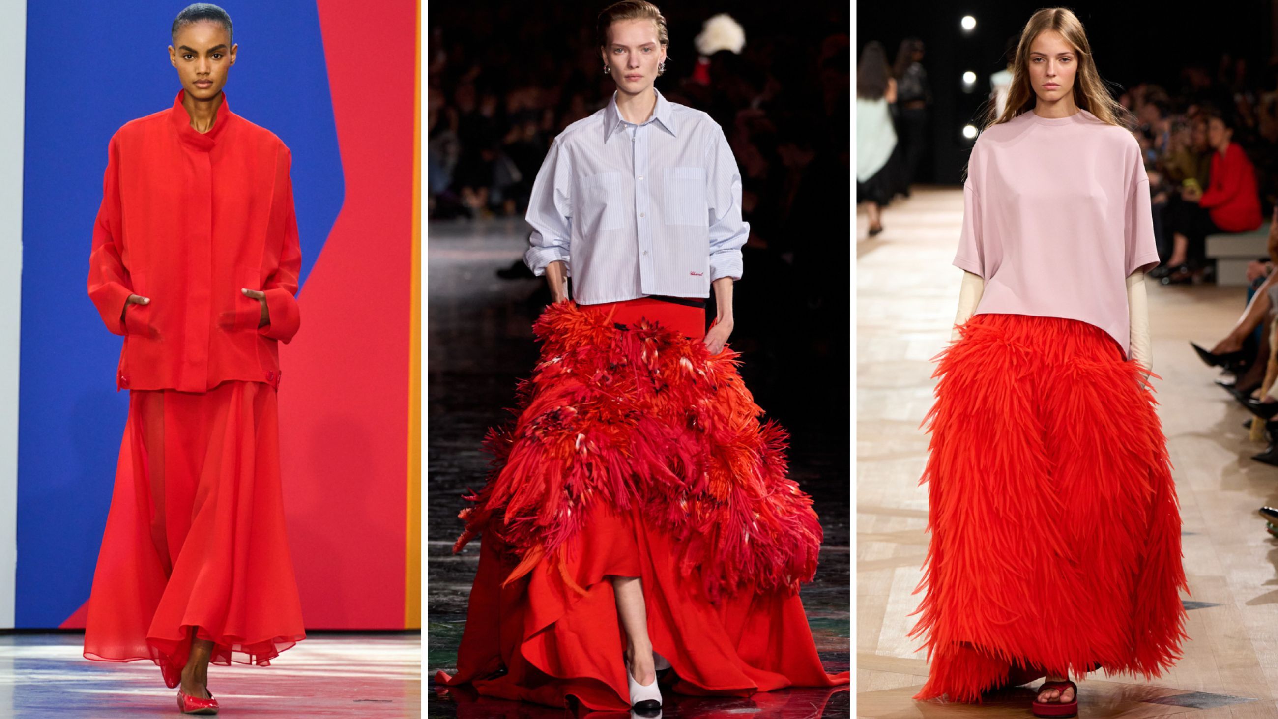 Da sinistra: Akris S26; Chanel S26; Balenciaga S26 - Credits Launchmetrics