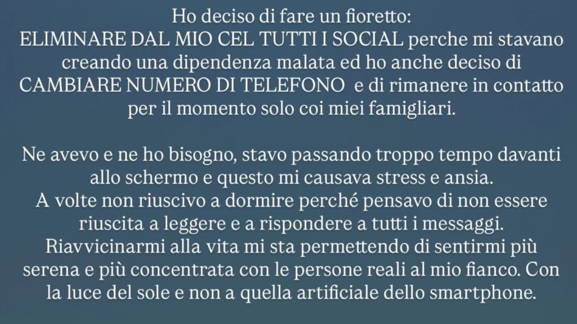 Il messaggio di Laura Pausini su Instagram
