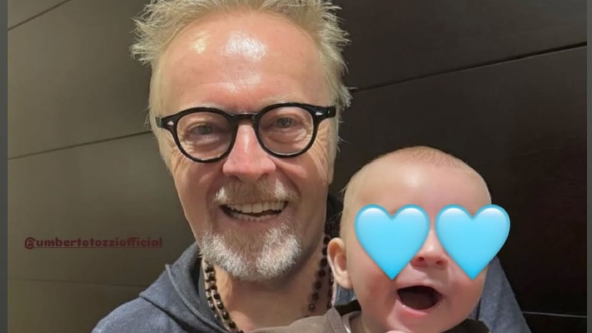 Umberto Tozzi con il nipotino Achille