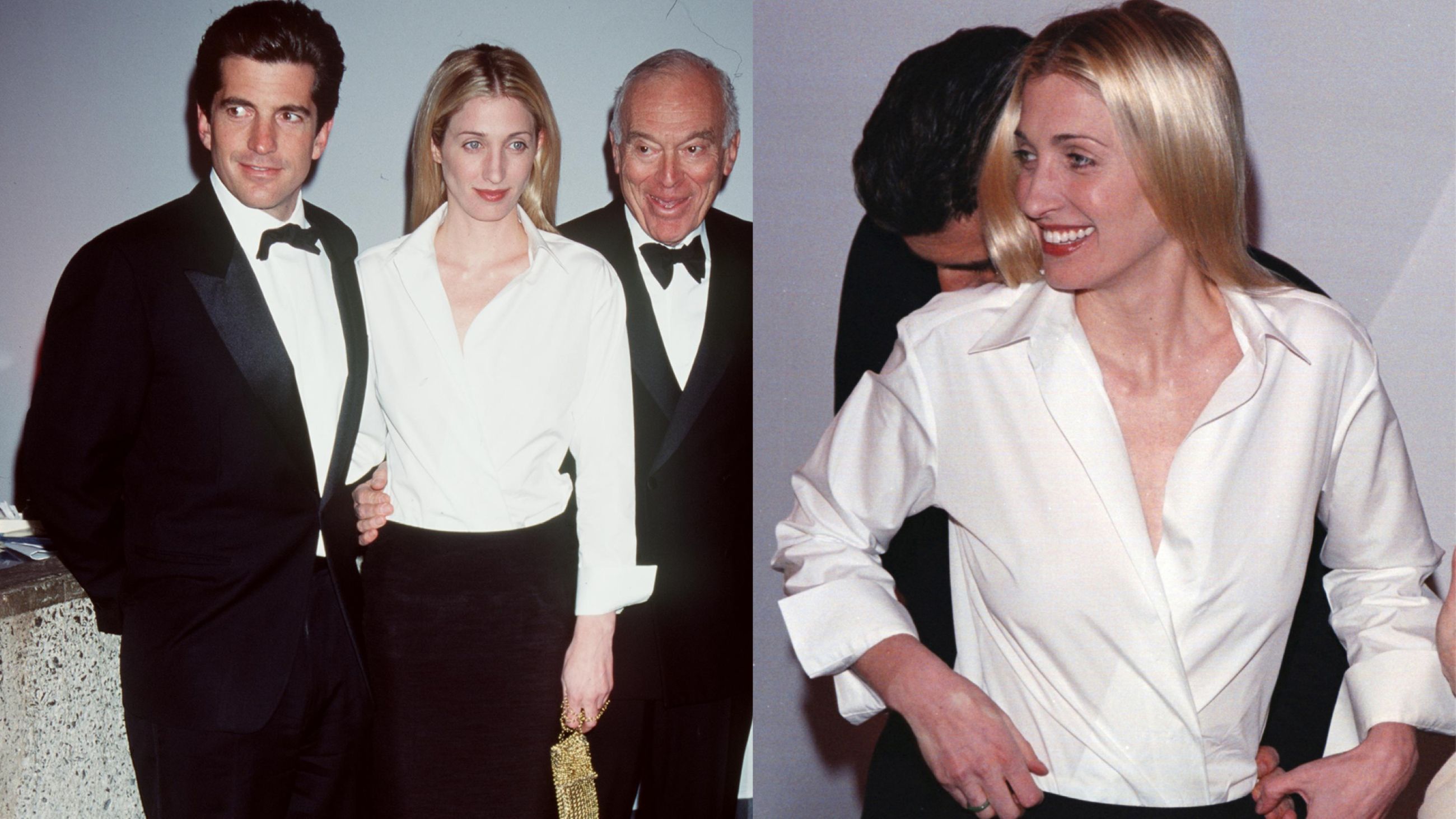John F. Kennedy Jr. con sua moglie Carolyn alla cena di gala di beneficenza del Whitney Museum, “Brite Nite Whitney” - Credits Getty Images
