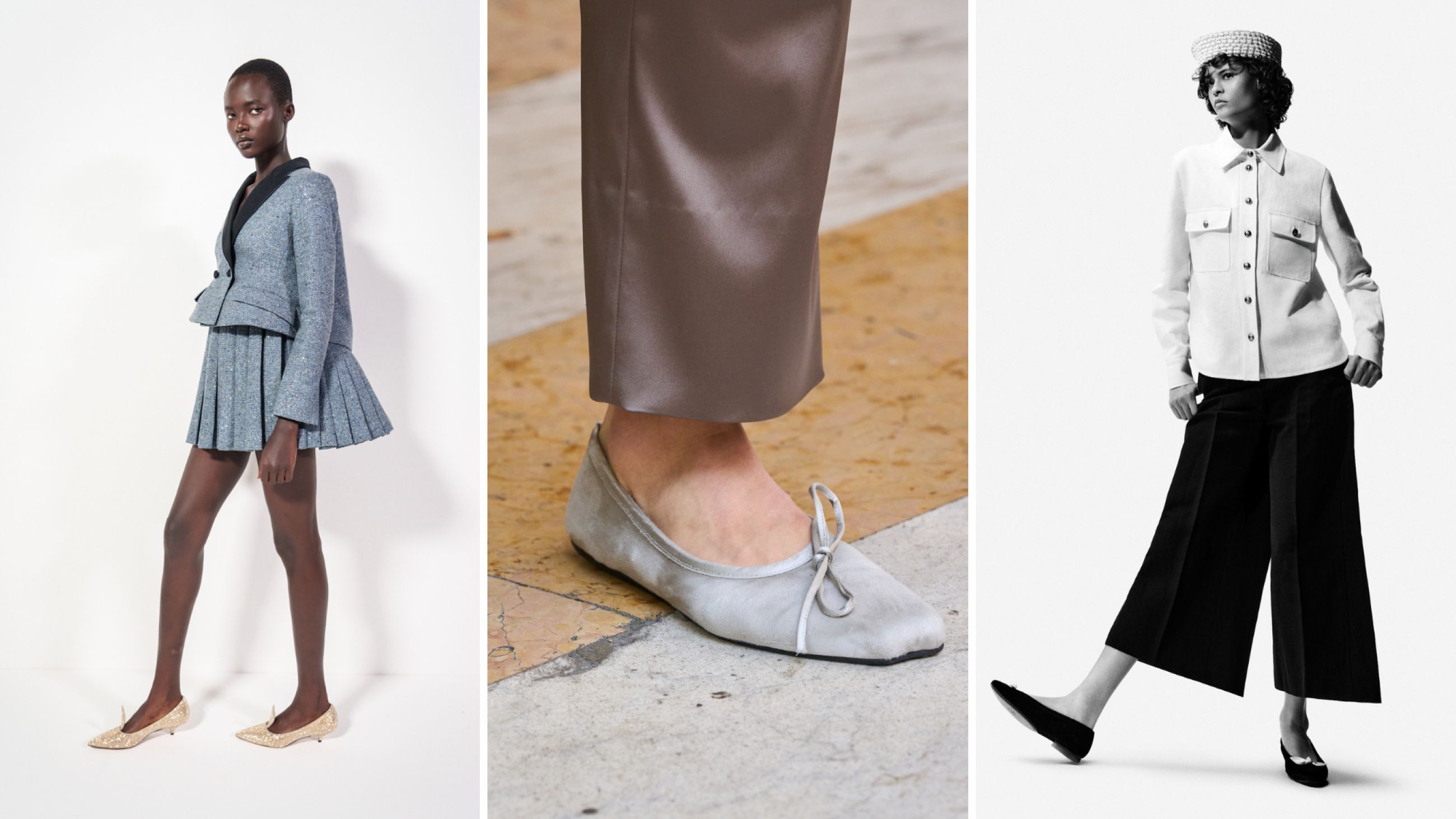 Da sinistra: Christian Dior; Vivienne Westwood; Loro Piana SS26 - Credits Launchmetrics.com/Spotlight 