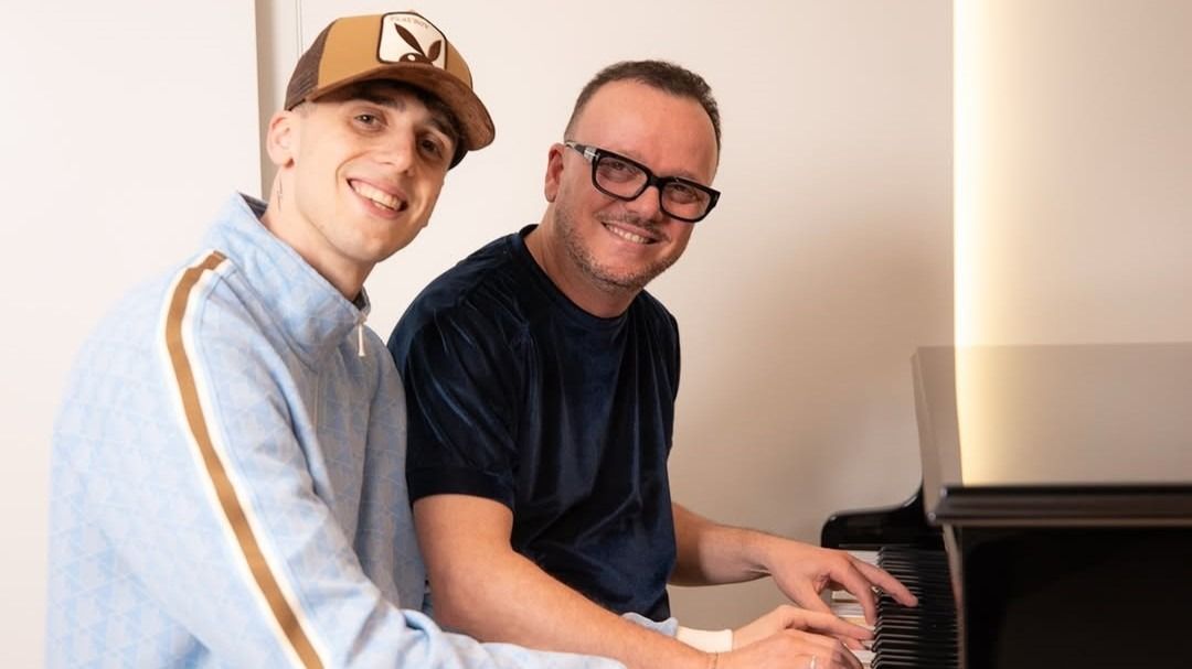 Gigi D'Alessio con il figlio LDA