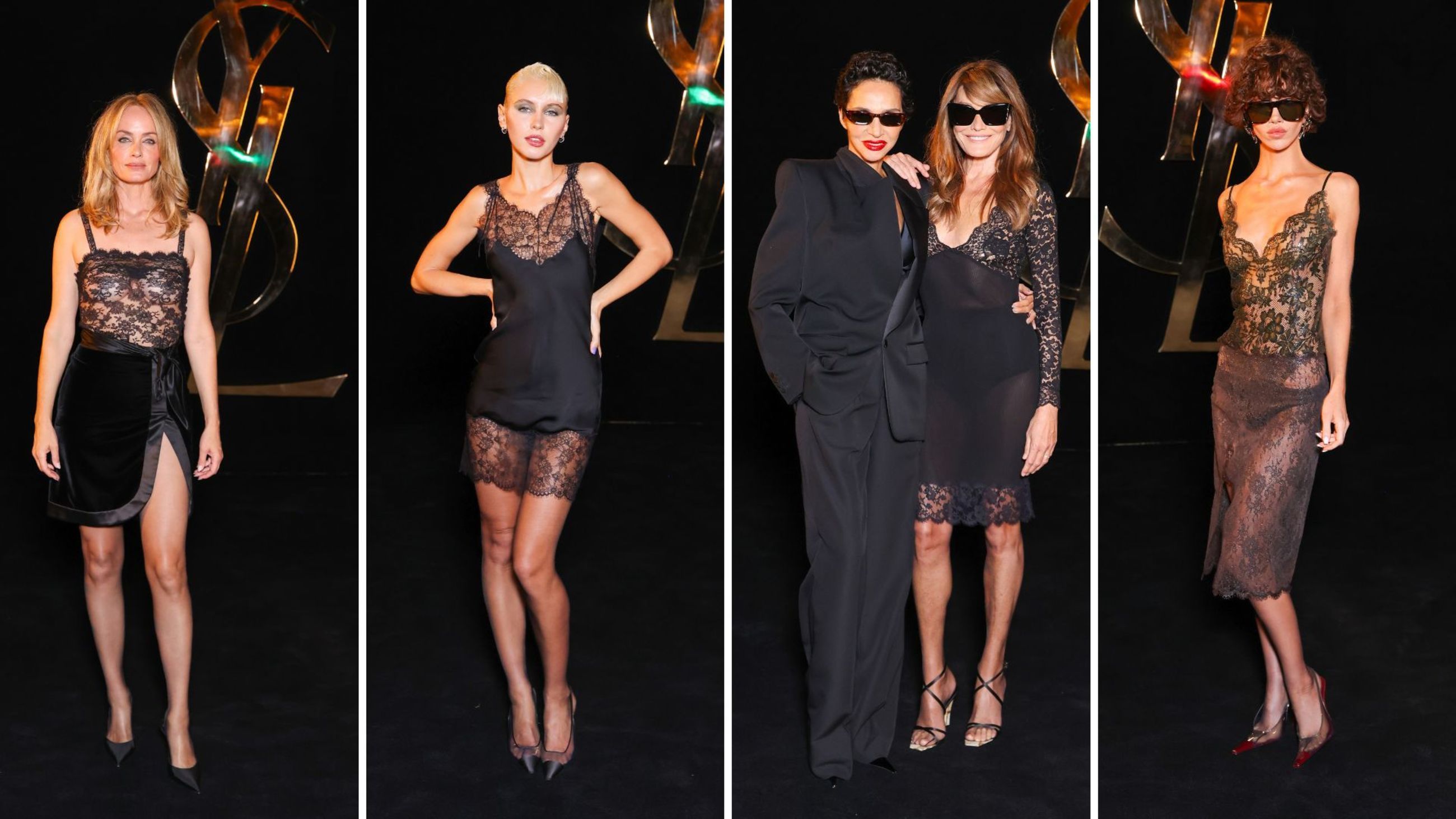 Da sinistra a destra, Amber Valletta, Iris Law, Farida Khelfa e Carla Bruni, Nadia Lee Cohen - Credits: Getty Images