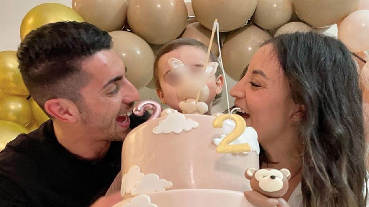 Massimo Stano con la moglie Fatima Lofti e la figlia Sophie