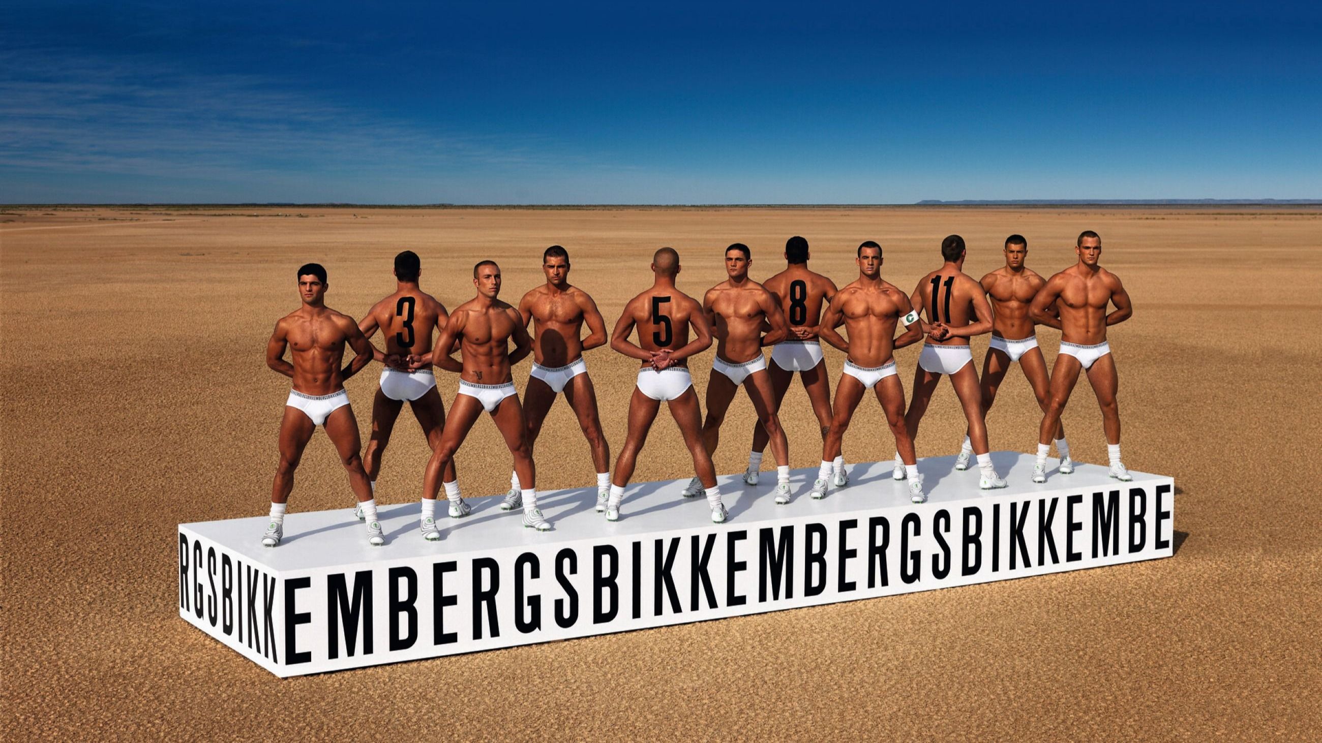 Dirk Bikkembergs,Eleven Europeanfootball players, photographed in the Karoo Desert,South-Africa, 10-17 june 2008, © Photo: Luc Williame - Courtesy Press Office