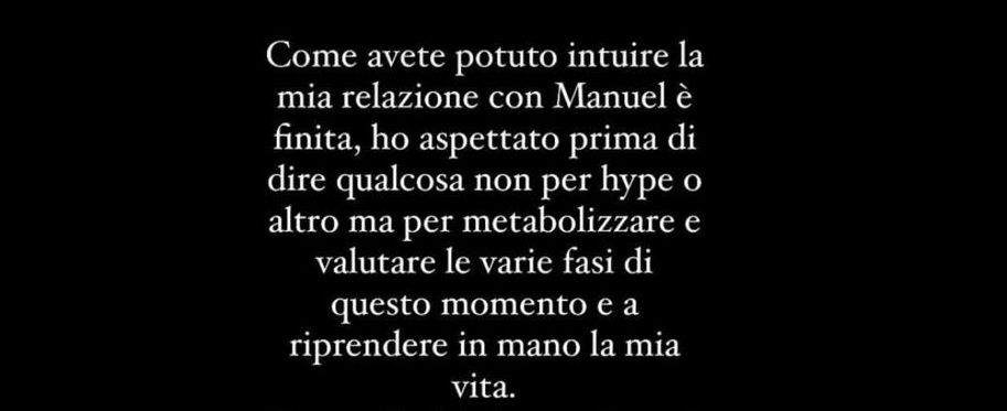 Francesca Sorrentino storia Instagram