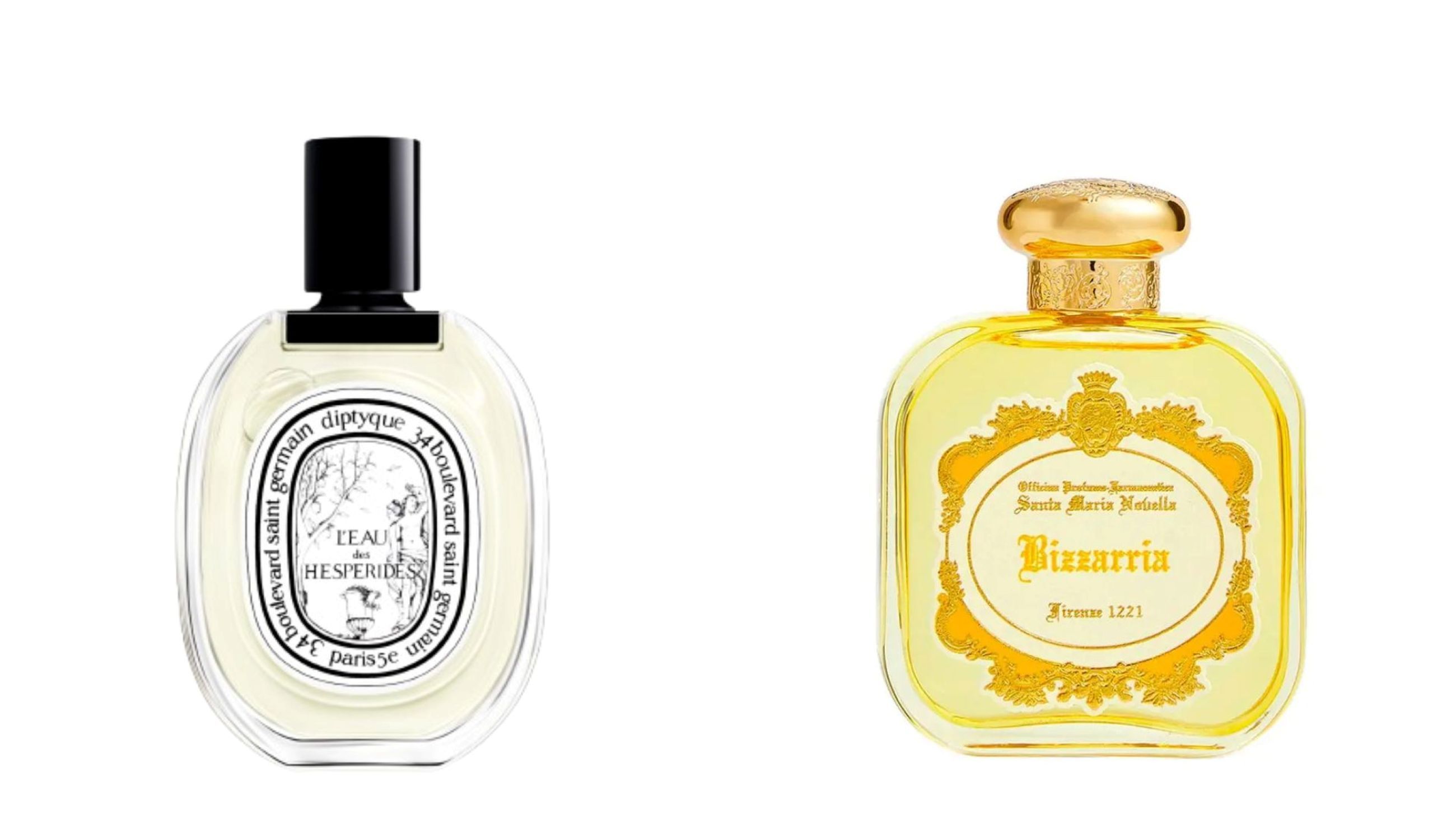 Diptyque, L'Eau Des Hespérides; Santa Maria Novella, Bizzarria - Credits: Courtesy Press Office