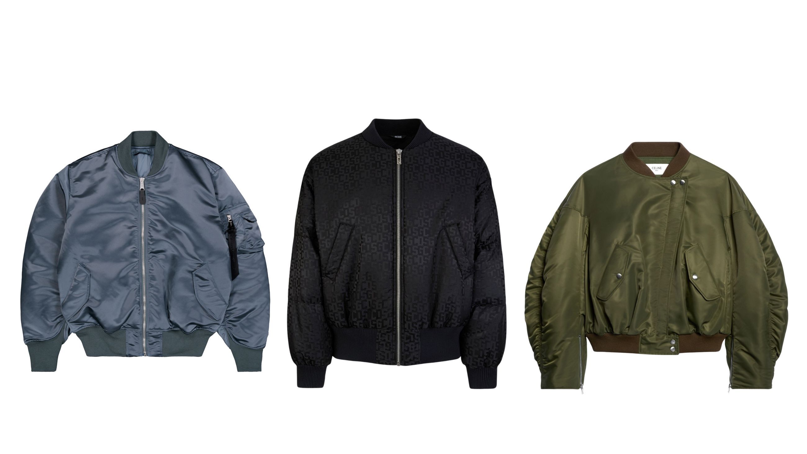 Da sinistra: Alpha Industries; GCDS; Celine
