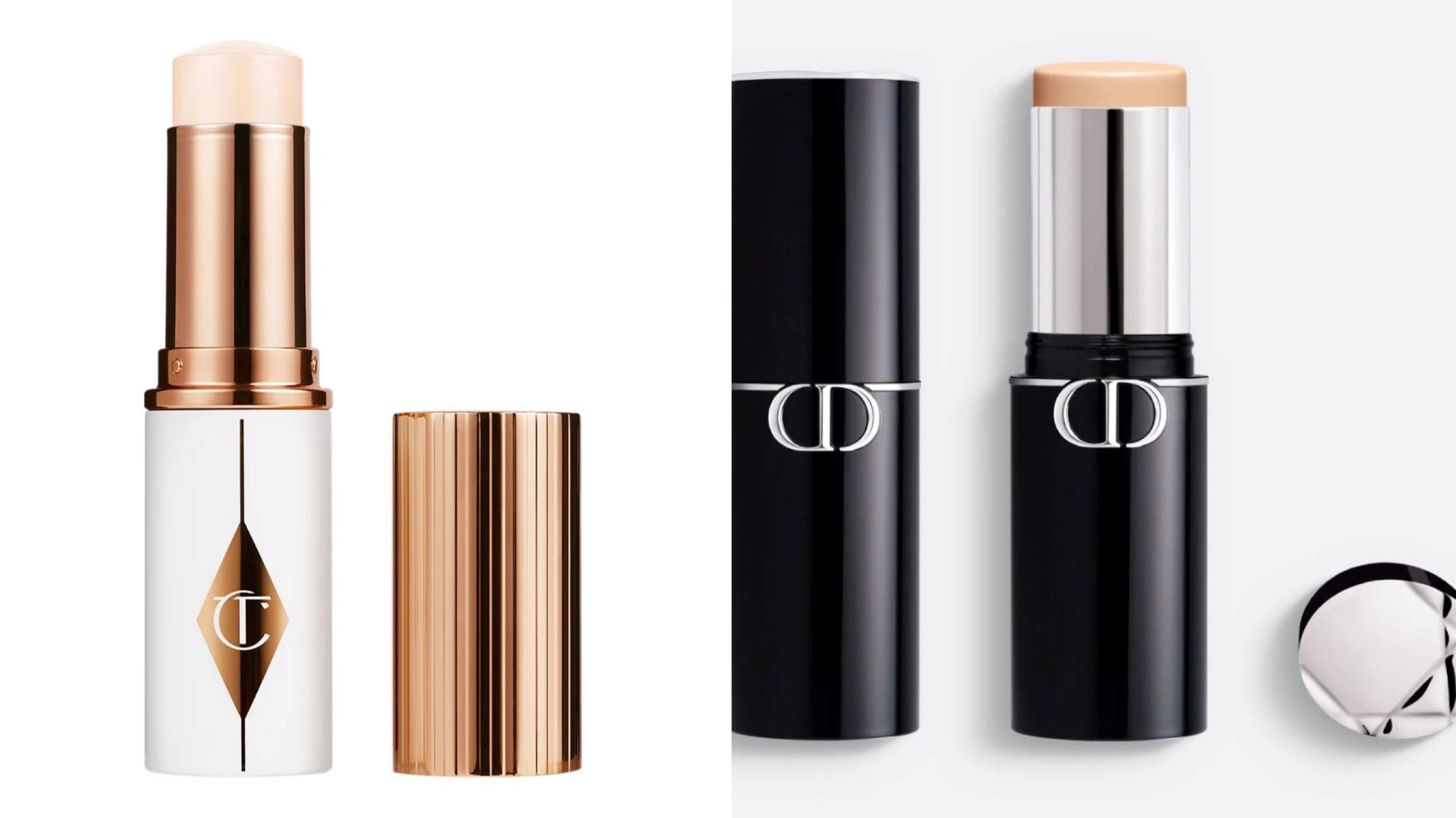 Charlotte Tilbury, Unreal Skin Sheer Glow Tint; Dior, Forever Skin Perfect - Credits: Courtesy Press Office