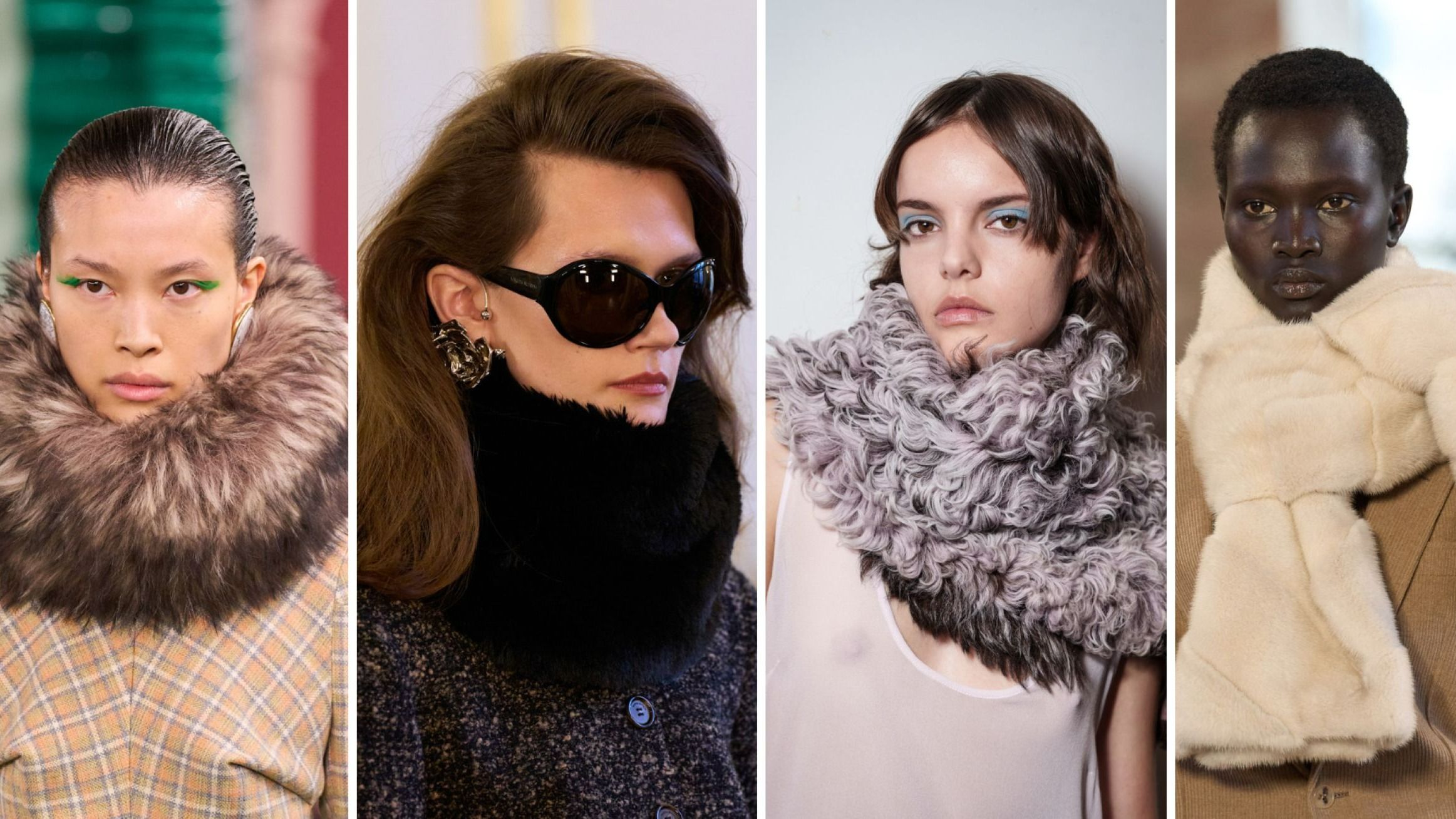 Da sinistra: Acne Studios, Magda Butrym, Eckhaus Latta, Gabriela Hearst FW26 - Credits Launchmetrics.com/Spotlight