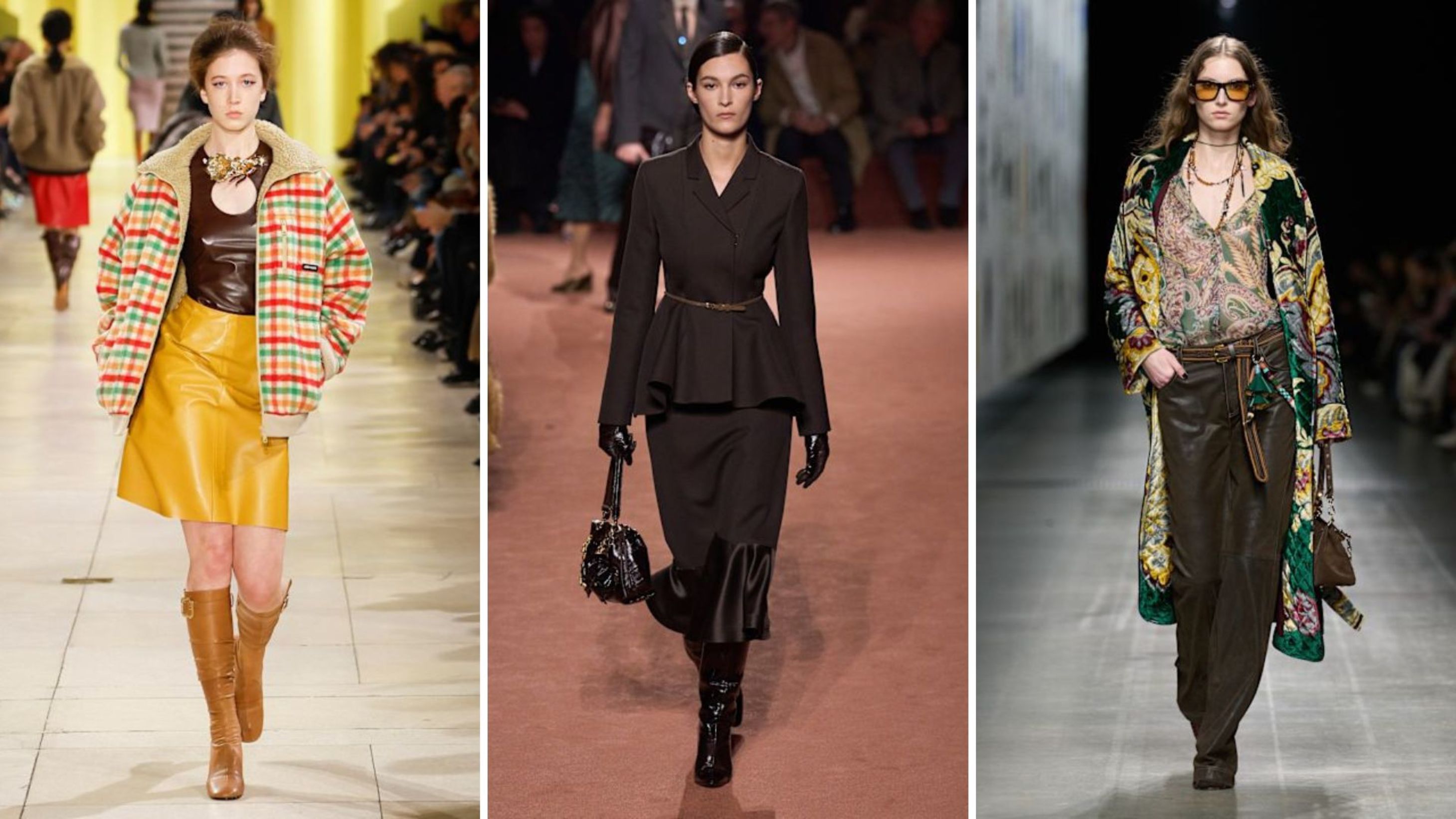 Miu Miu FW25; Fendi FW25; Etro FW25. Credits: Launchmetrics.com/Spotlight
