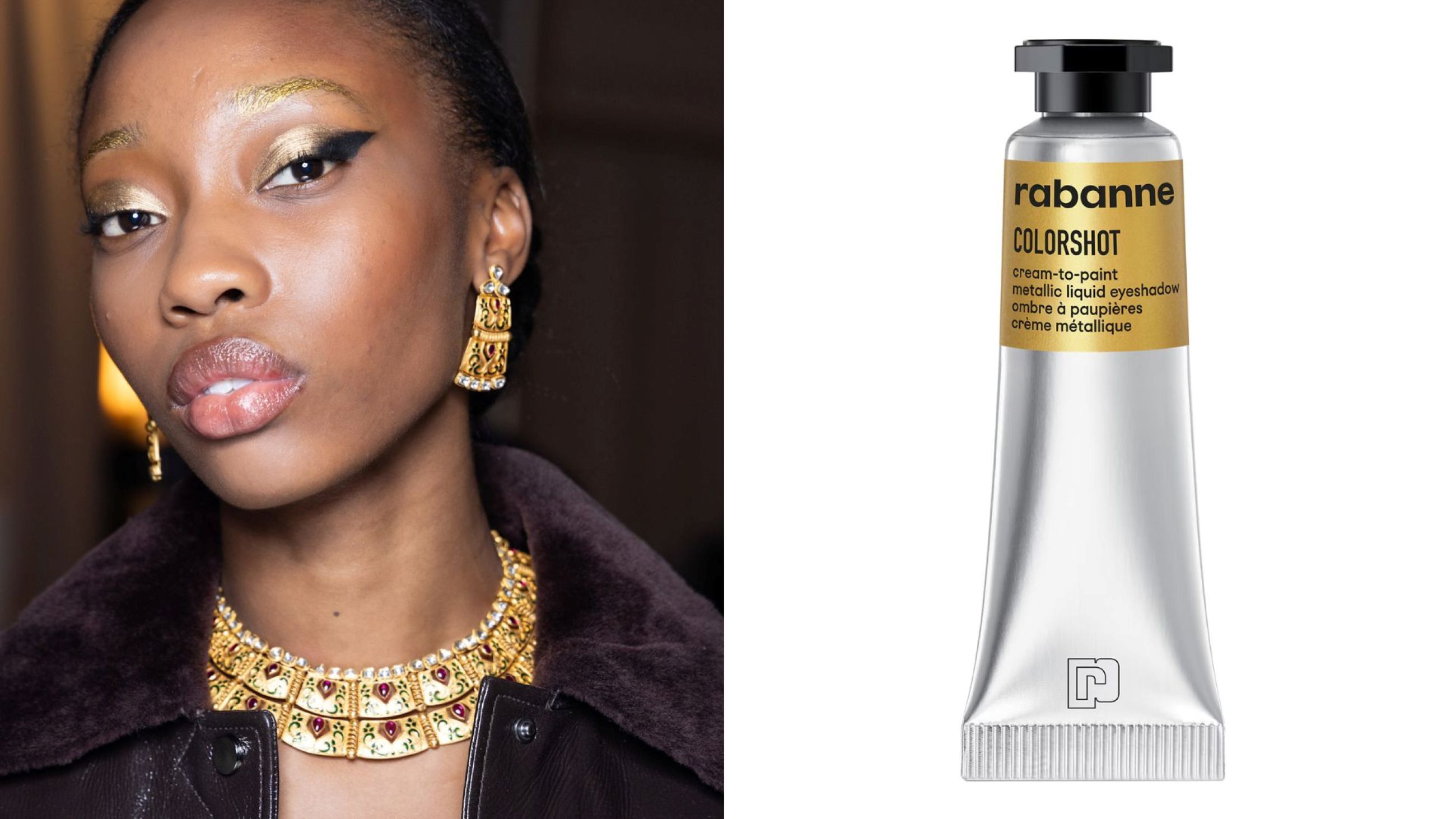 Bibhu Mohpatra; Rabanne Makeup, Eyephoria Color Shot - Credits: Launchmetrics.com/Spotlight; Courtesy Press Office