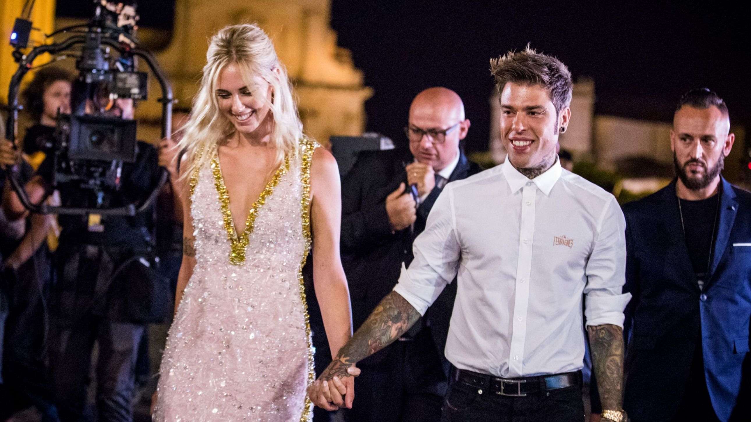 Chiara Ferragni e Fedez partecipano al party pre-matrimonio a Noto, 2018 - Credits Getty Images