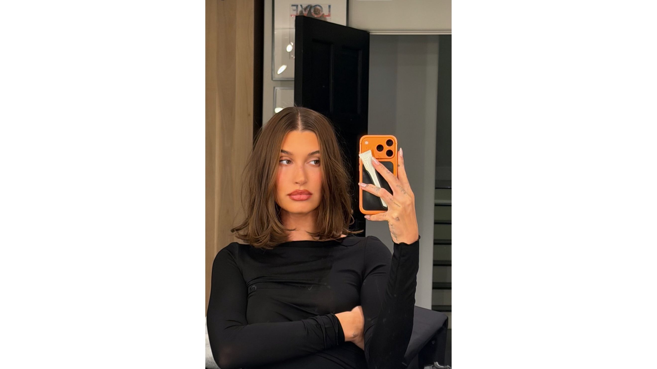 Foto tratta dalle stories del profilo Instagram di Hailey Bieber