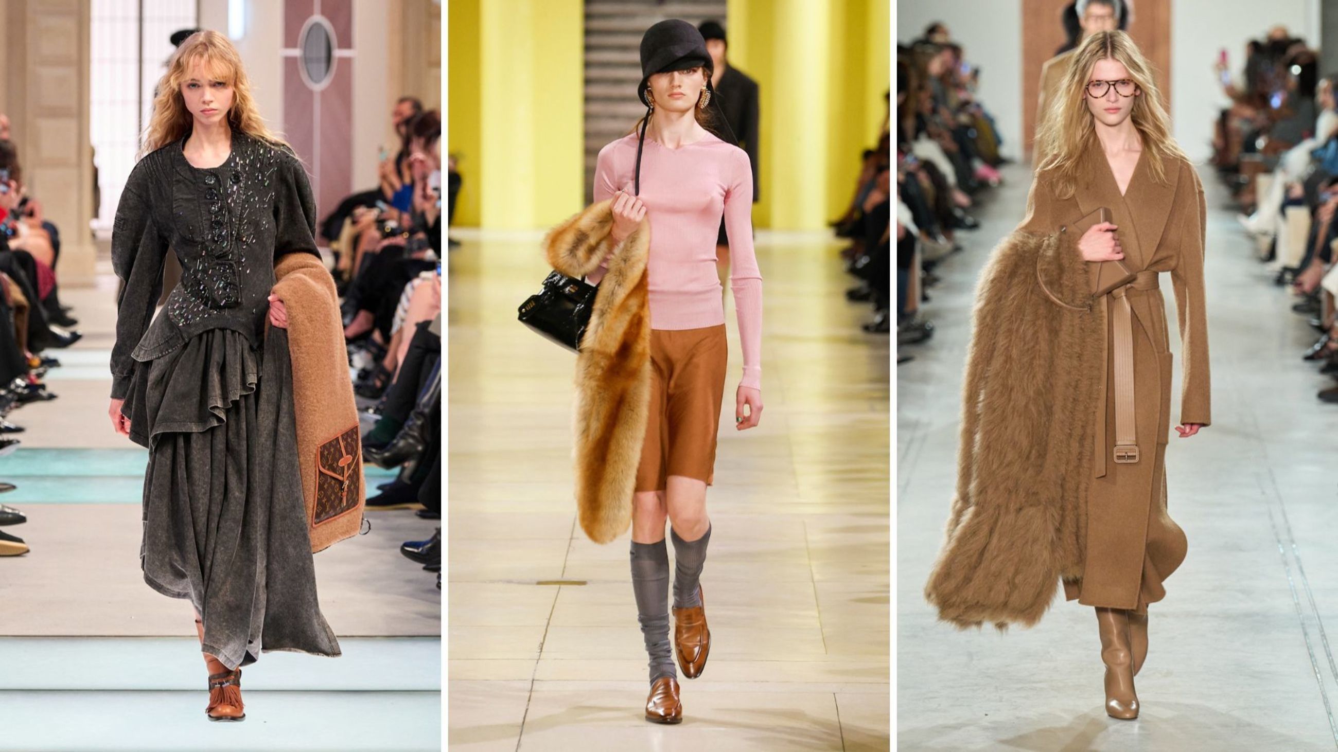 Louis Vuitton FW25; Miu Miu FW25; Michael Kors FW25- Credits: Launchmetrics.com/Spotlight