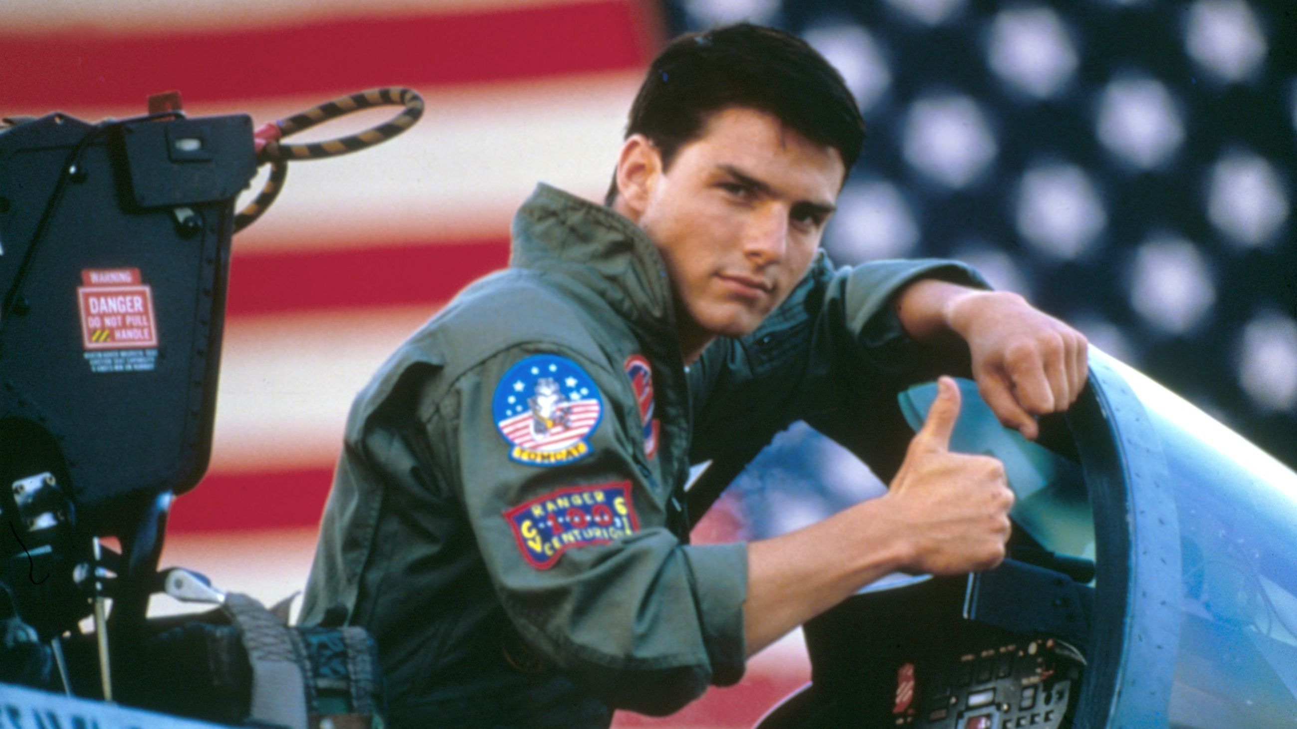 Tom Cruise sul set di Top Gun, 1986 - Credits Getty Images
