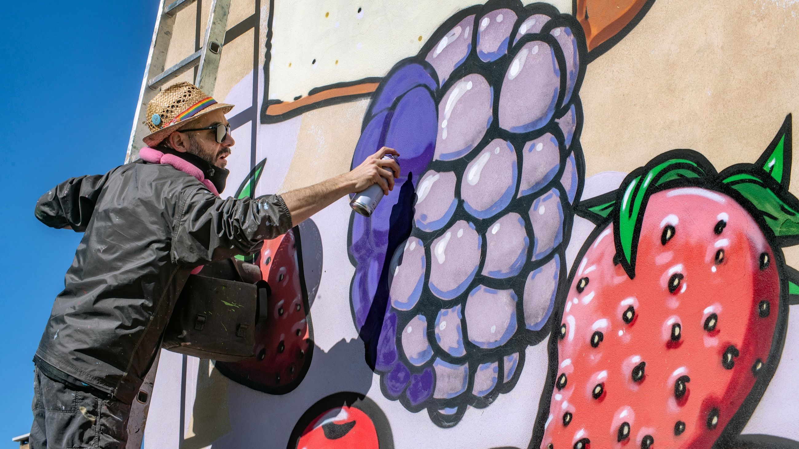 CIBO al lavoro su Cheesecake apocalittica, 2025, Festival Best Before, Zevio, photo ©Martha Cooper