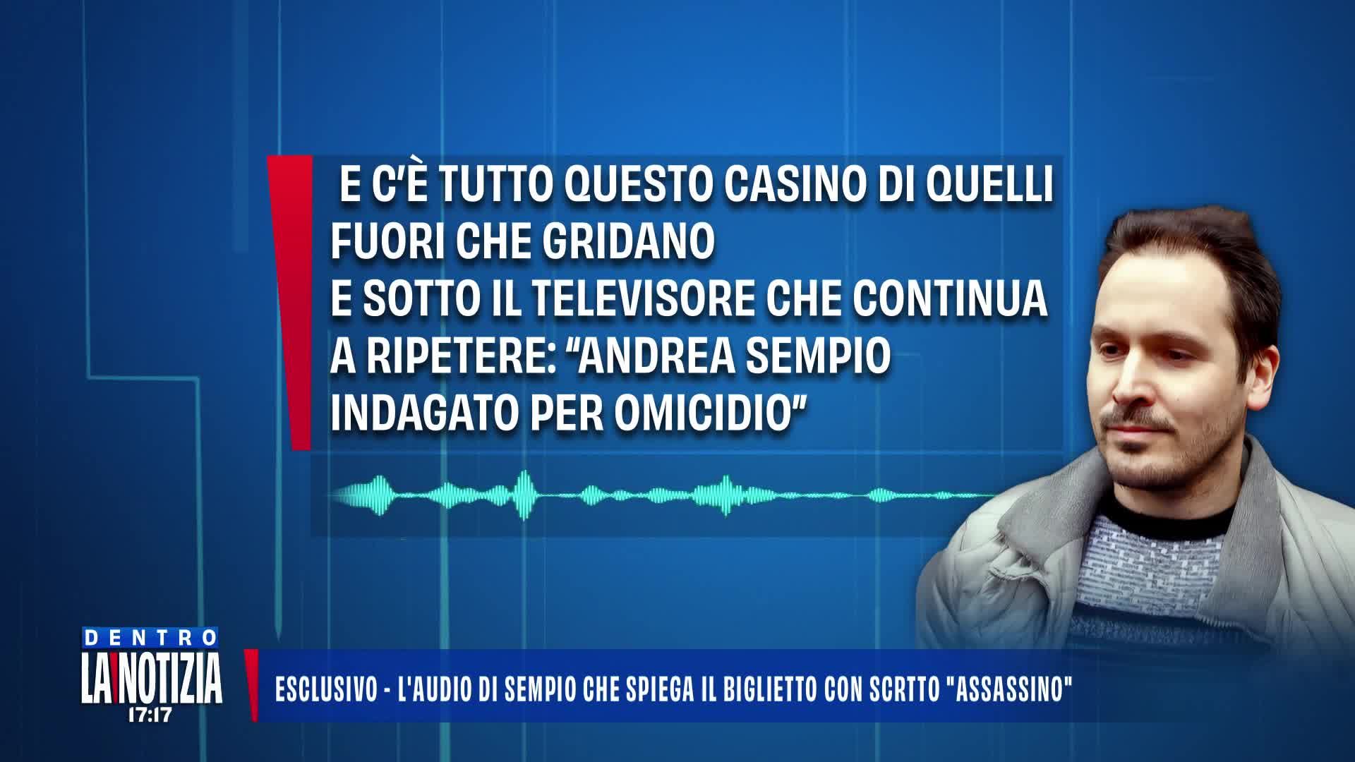 L'audio di Sempio che spiega il bigliettino con scritto "assassino"