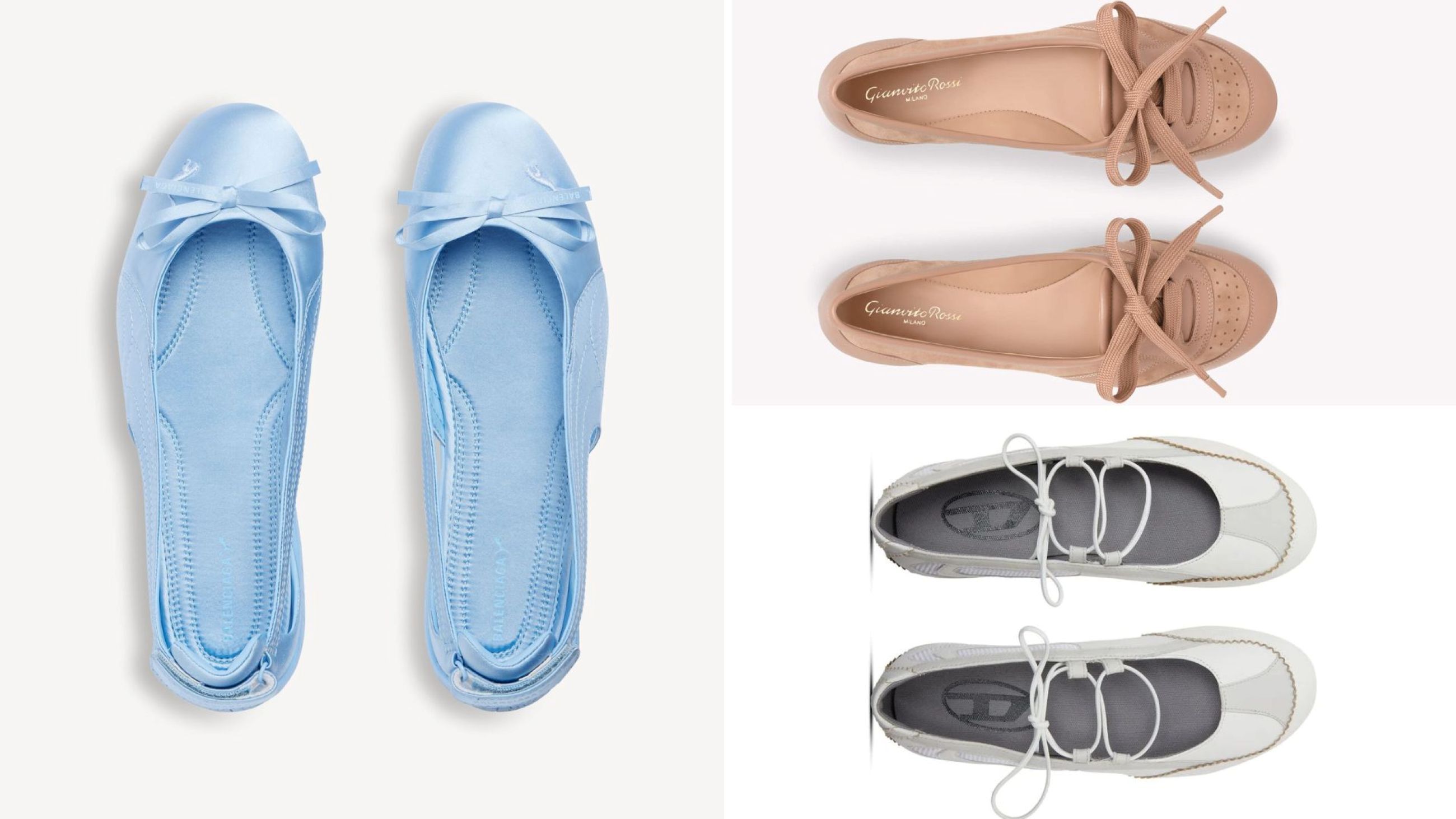 Sneakerina Balenciaga; Sneakerina Gianvito Rossi; Sneakerina Diesel - Credits: Courtesy Press Office