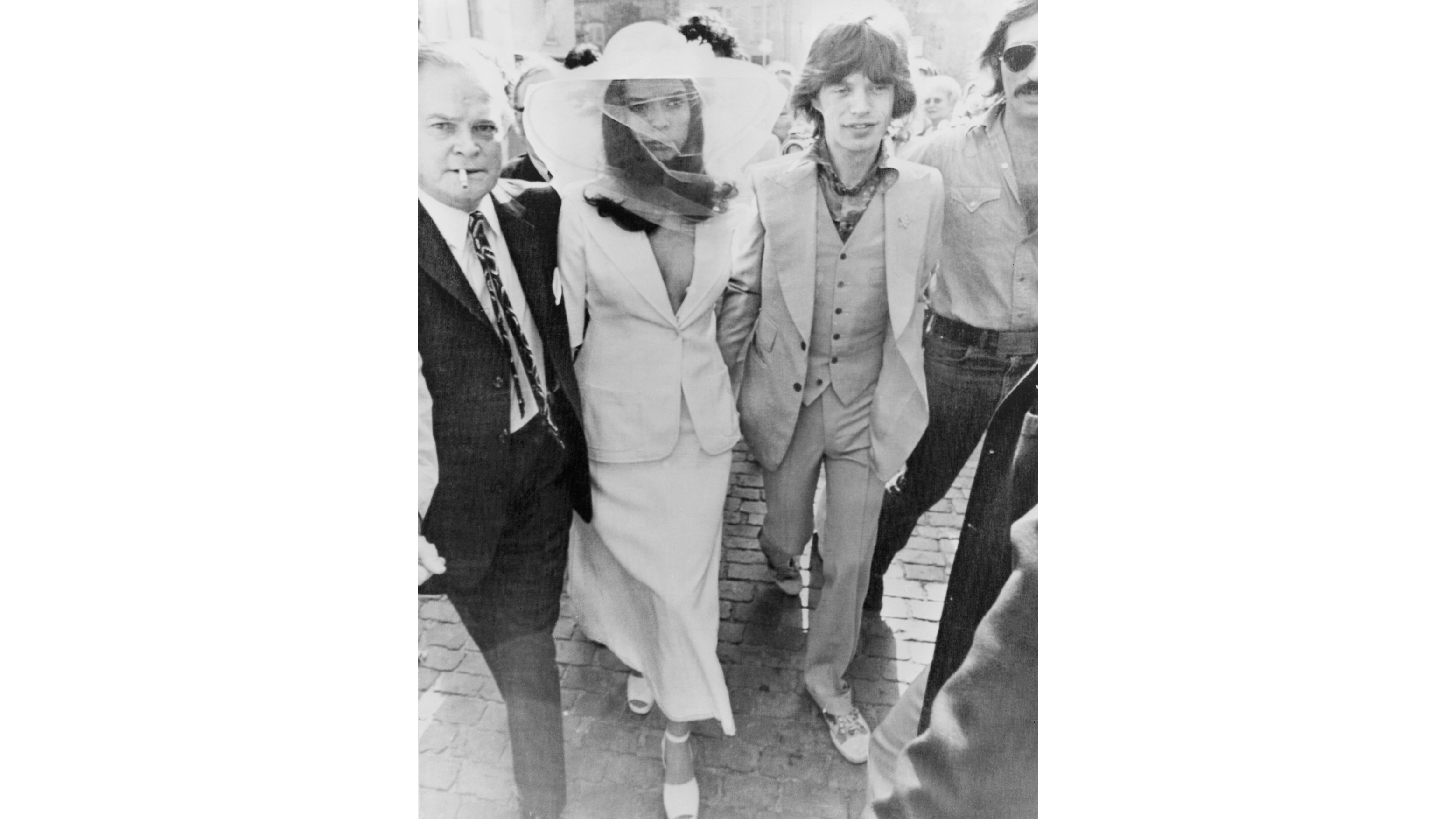 Mick e Bianca Jagger al loro matrimonio a Saint Tropez - Credits: Getty Images 