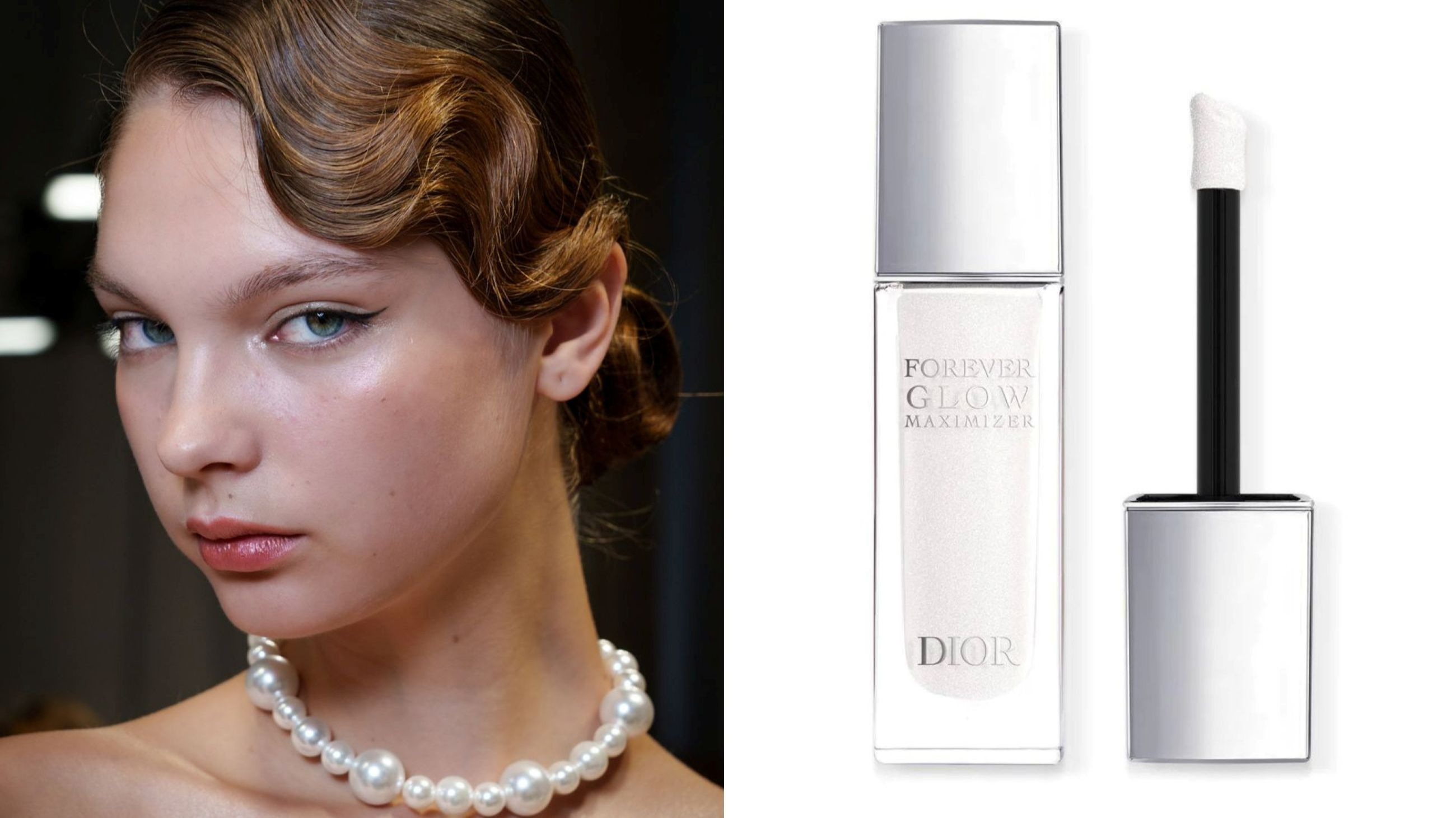 Sguardo magnetico, Tamara Ralph FW25; Forever Glow Maximizer di Dior - Credits: Launchmetrics.com/Spotlight; Courtesy Press Office