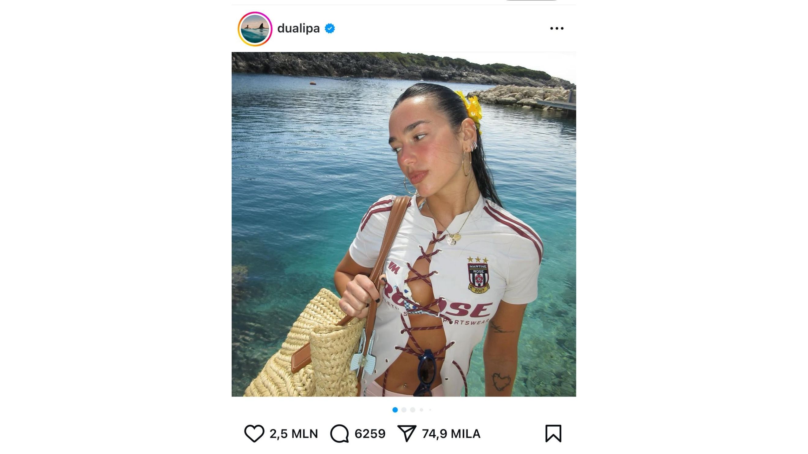 Dal profilo Instagram di Dua Lipa