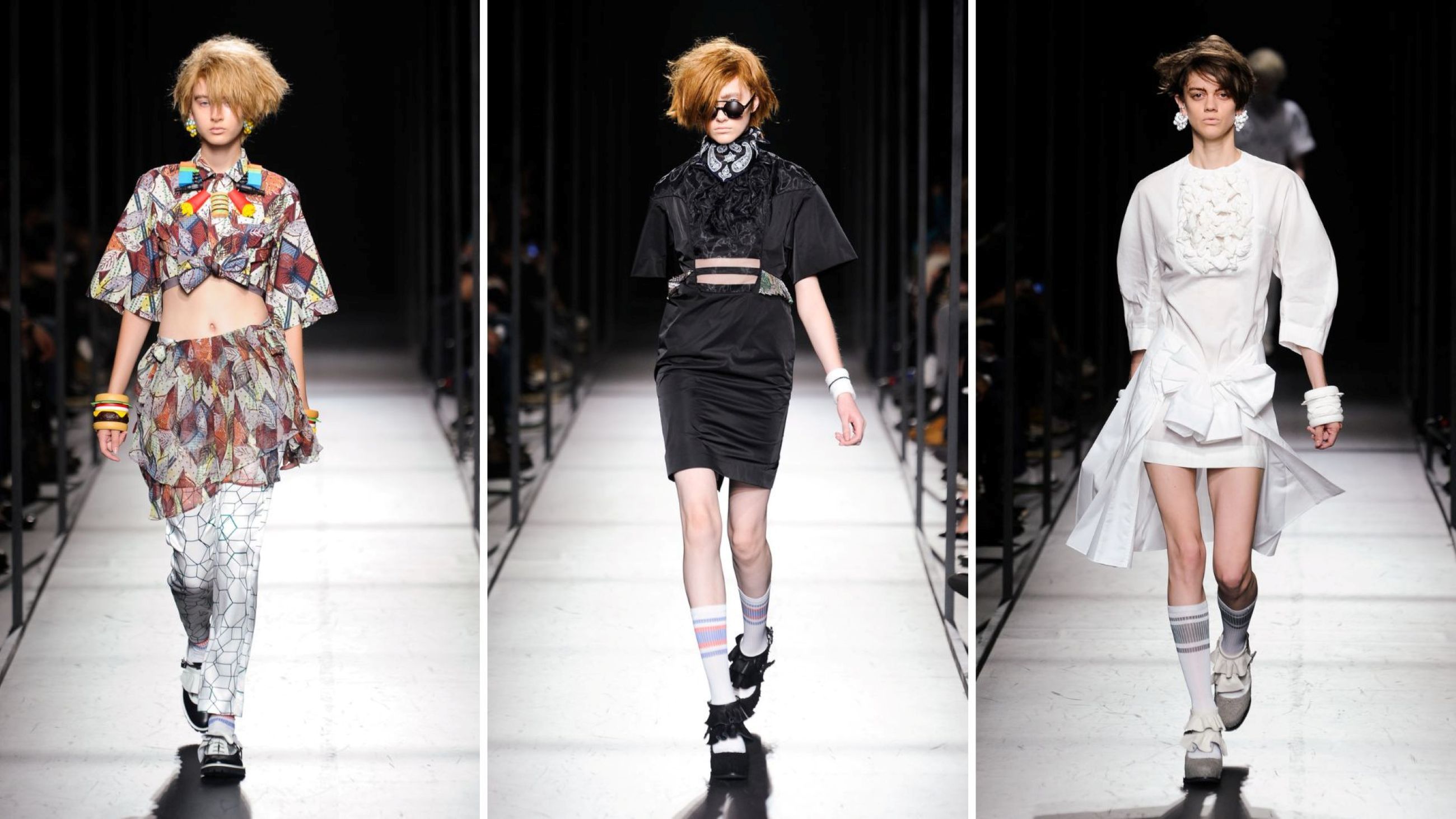 Tre look dalla sfilata di Facetasm nel 2014 - Credits: Launchmetrics.com/Spotlight
