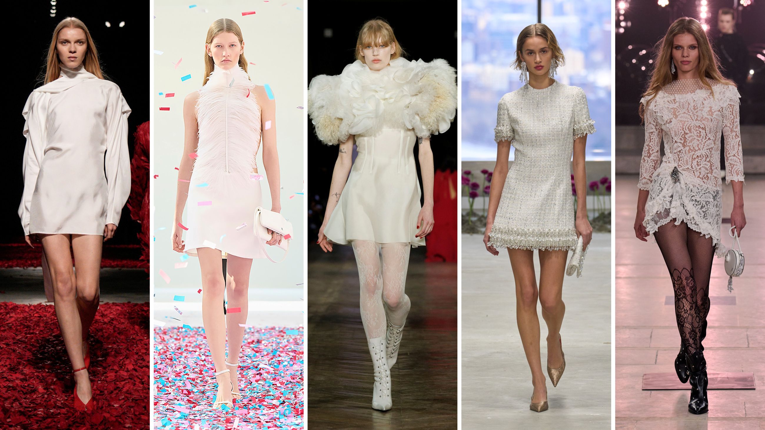 Alcune proposte dalle sfilate di Ferragamo, Courrèges, Alexander McQueen, Carolina Herrera FW2526 - Credits: Launchmetrics.com/Spotlight