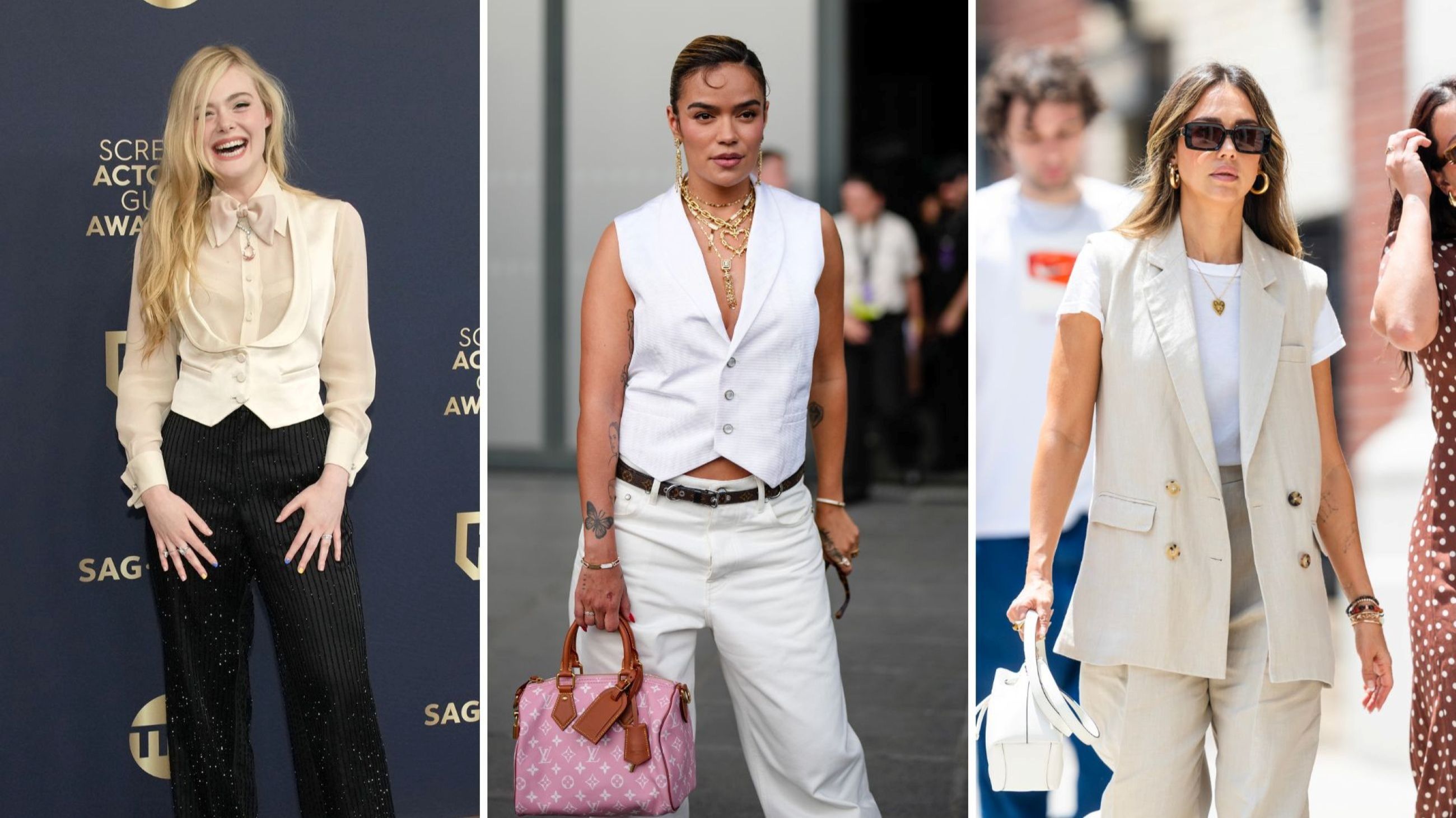 Da sinistra: Elle Fanning, Karol G, Jessica Alba
Credit: Getty Images
