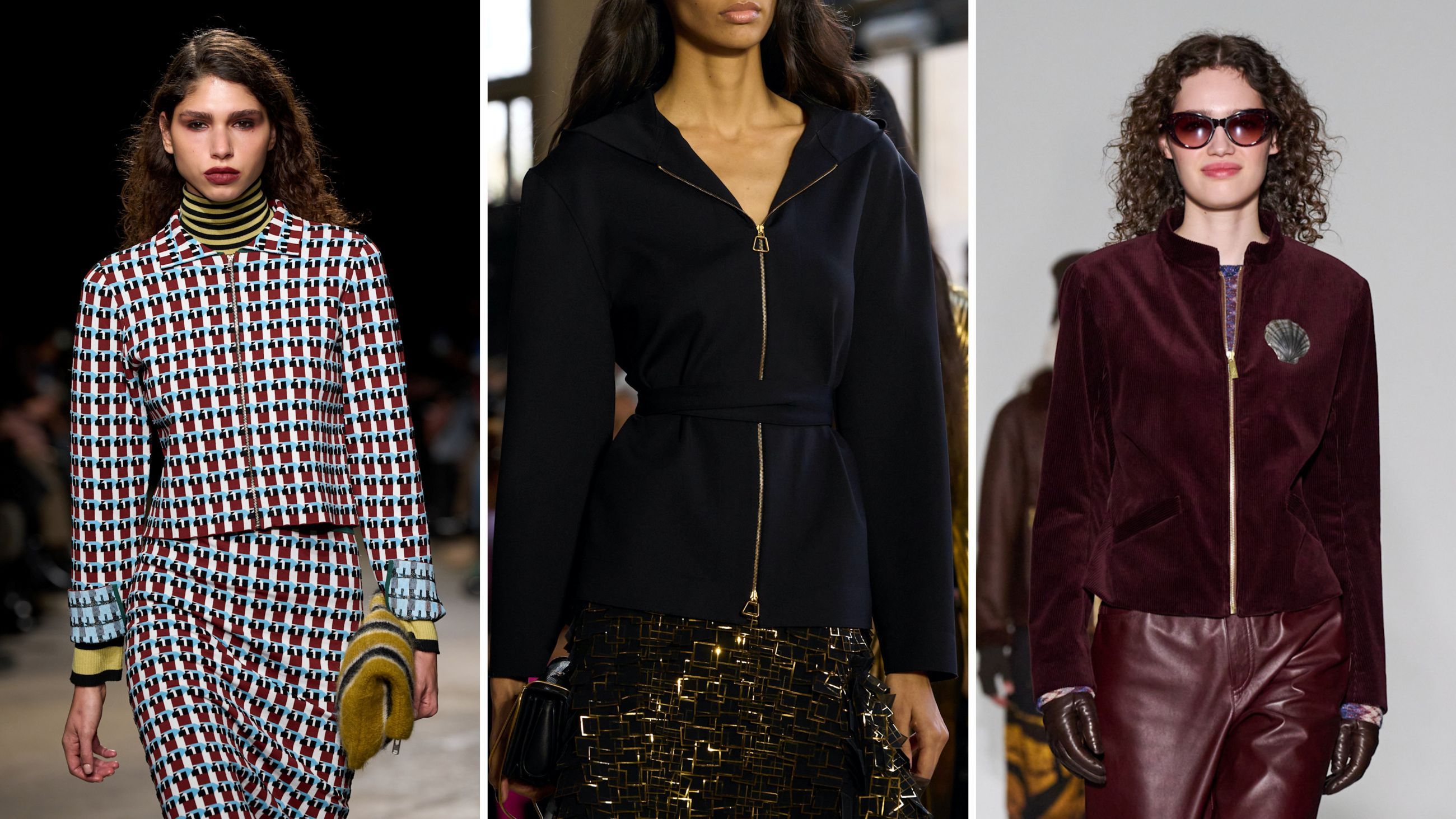 Sfilate FW26: da sinistra Zankov; Akris; Agnès b. - Credits: Launchmetrics.com/Spotlight