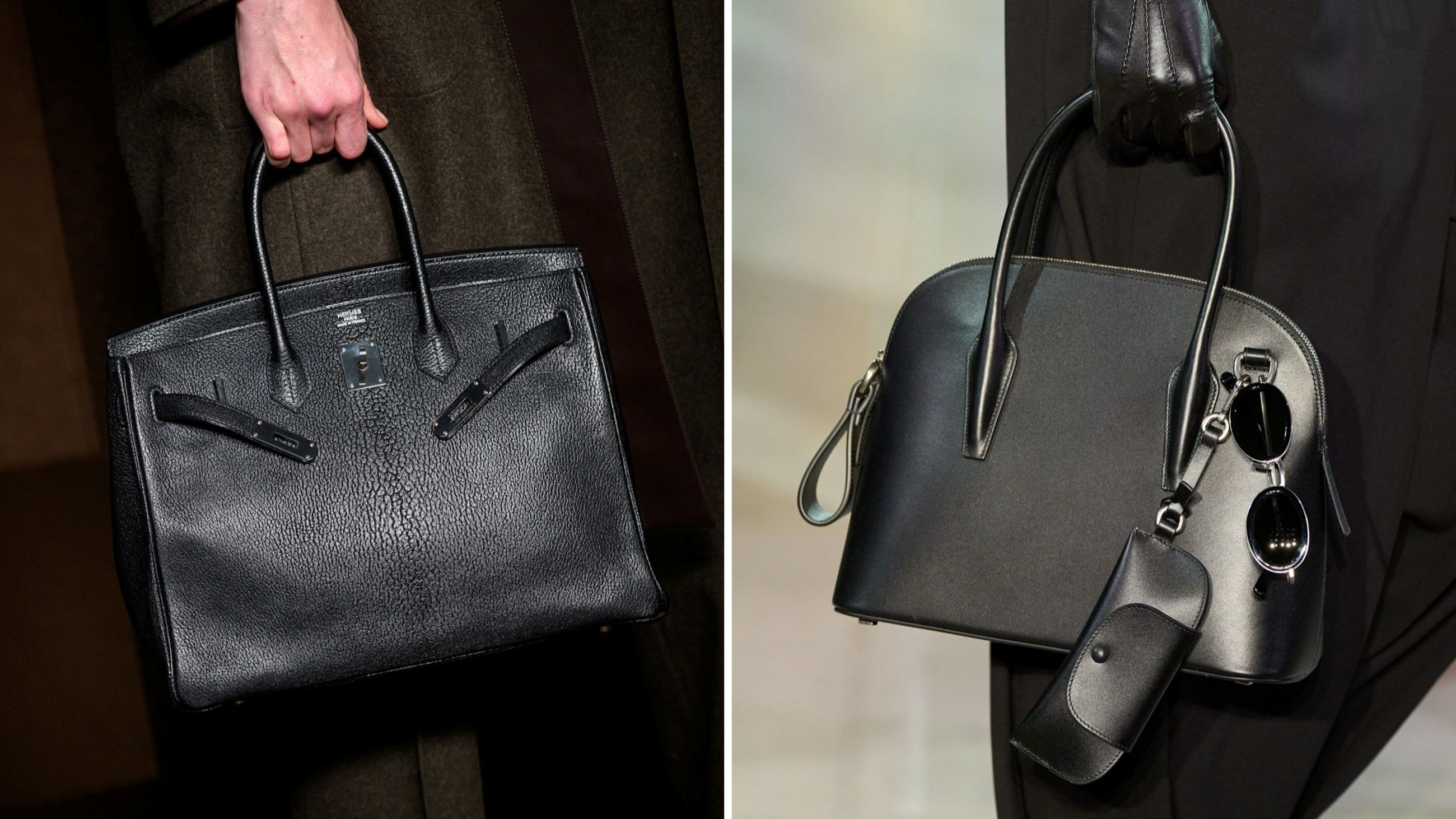 A sinistra la famosa borsa Birkin, tra le creazioni storiche di Hermès; a destra un modello di borsa da portare “a mano” di Michael Kors - Credits: Launchmetrics.com/Spotlight