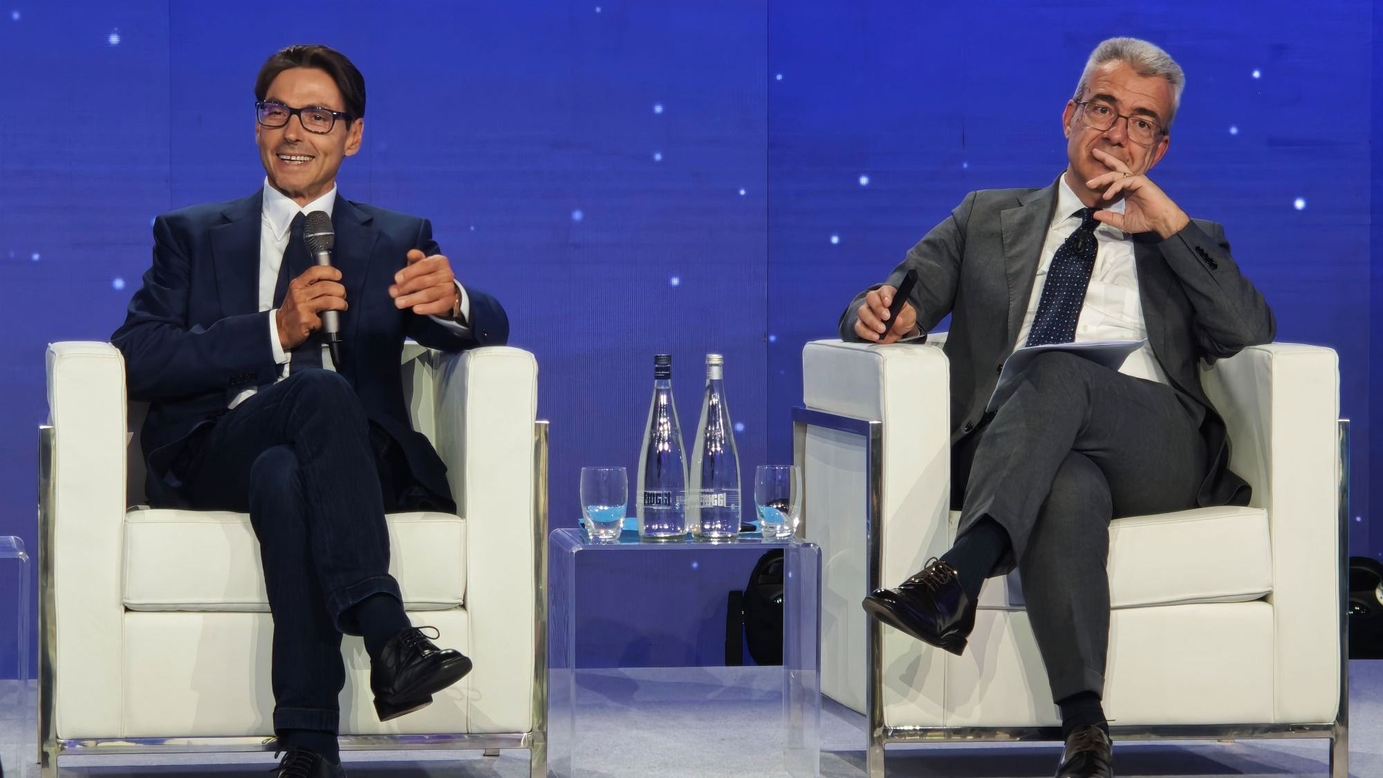 Pier Silvio Berlusconi e Federico Di Chio (Credit: Gaia Berruto/Mediaset Infinity)