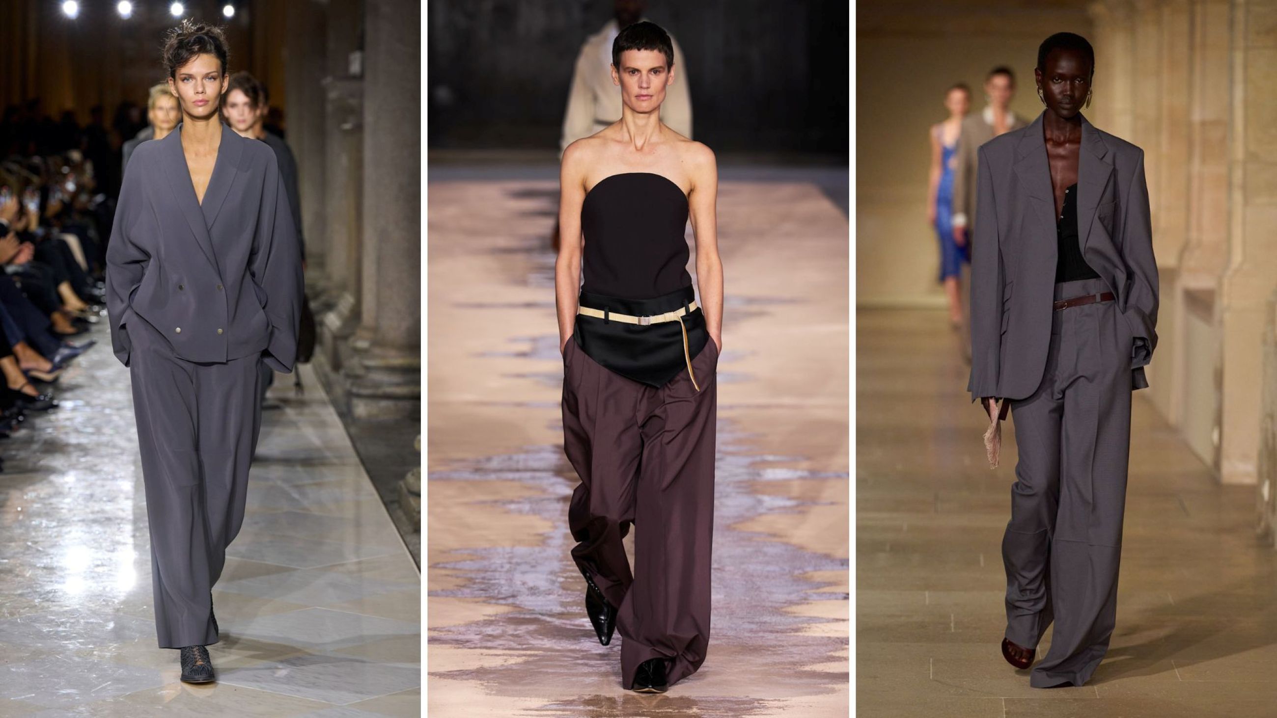 Giorgio Armani; Victoria Beckham; Boss SS26 - Credits: Launchmetrics.com/Spotlight