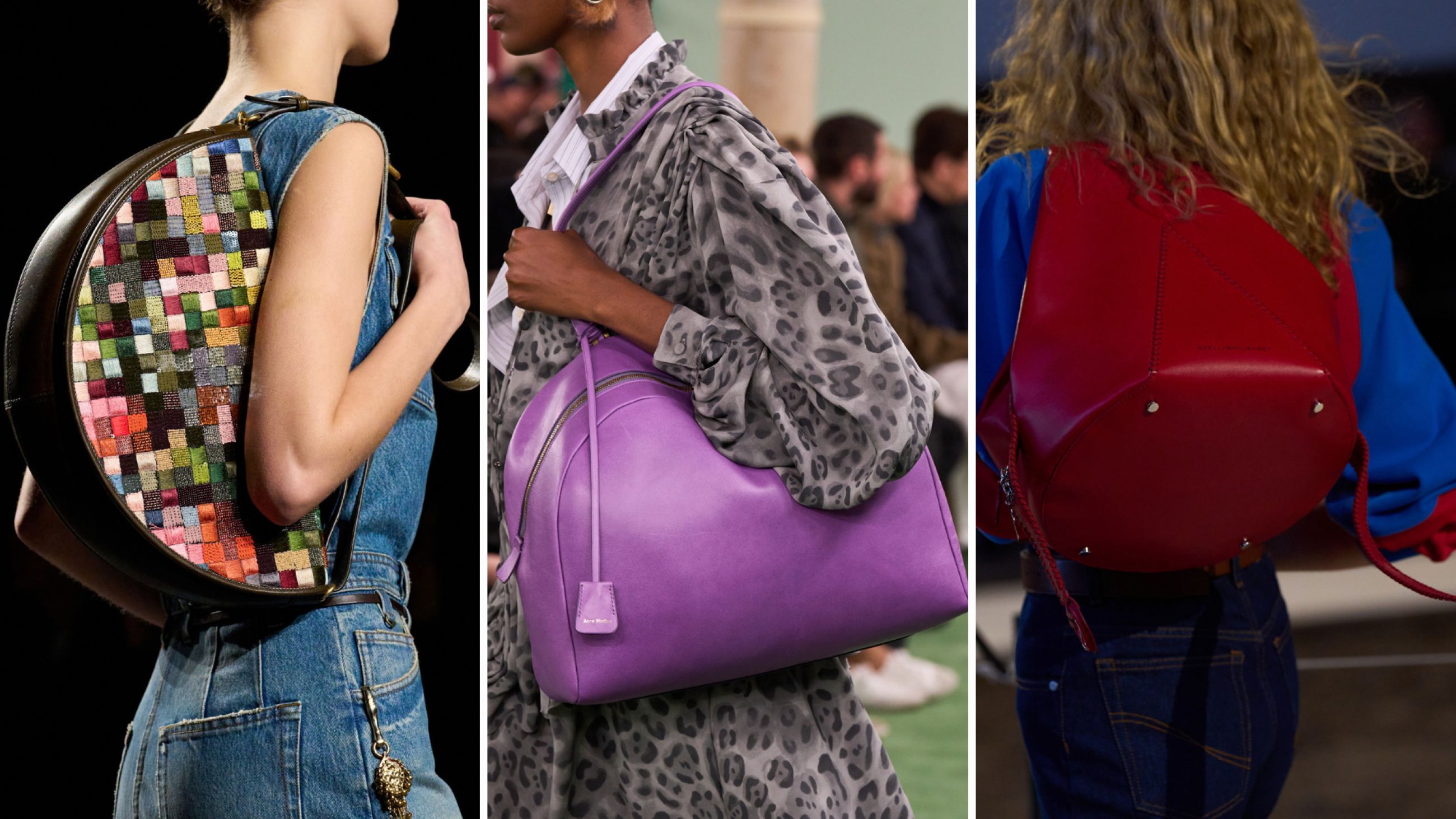 Da sinistra: Dries Van Noten; Acne Studios; Stella McCartney FW26 - Credits Launchmetrics.com/Spotlight