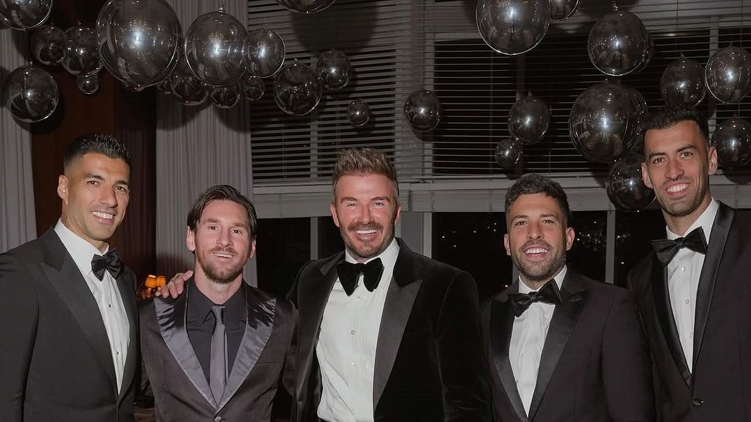 David Beckham alla festa dei suoi 50 anni