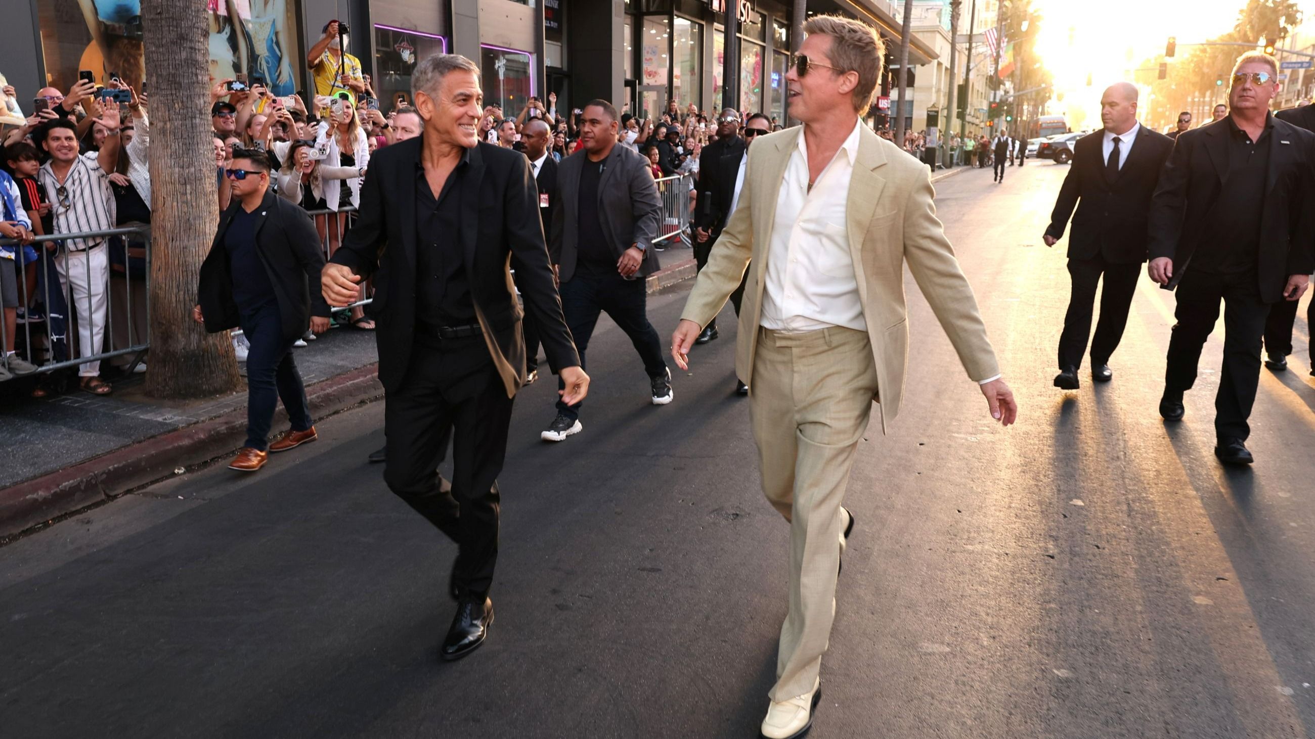 George Clooney e Brad Pitt - Credits Getty Images