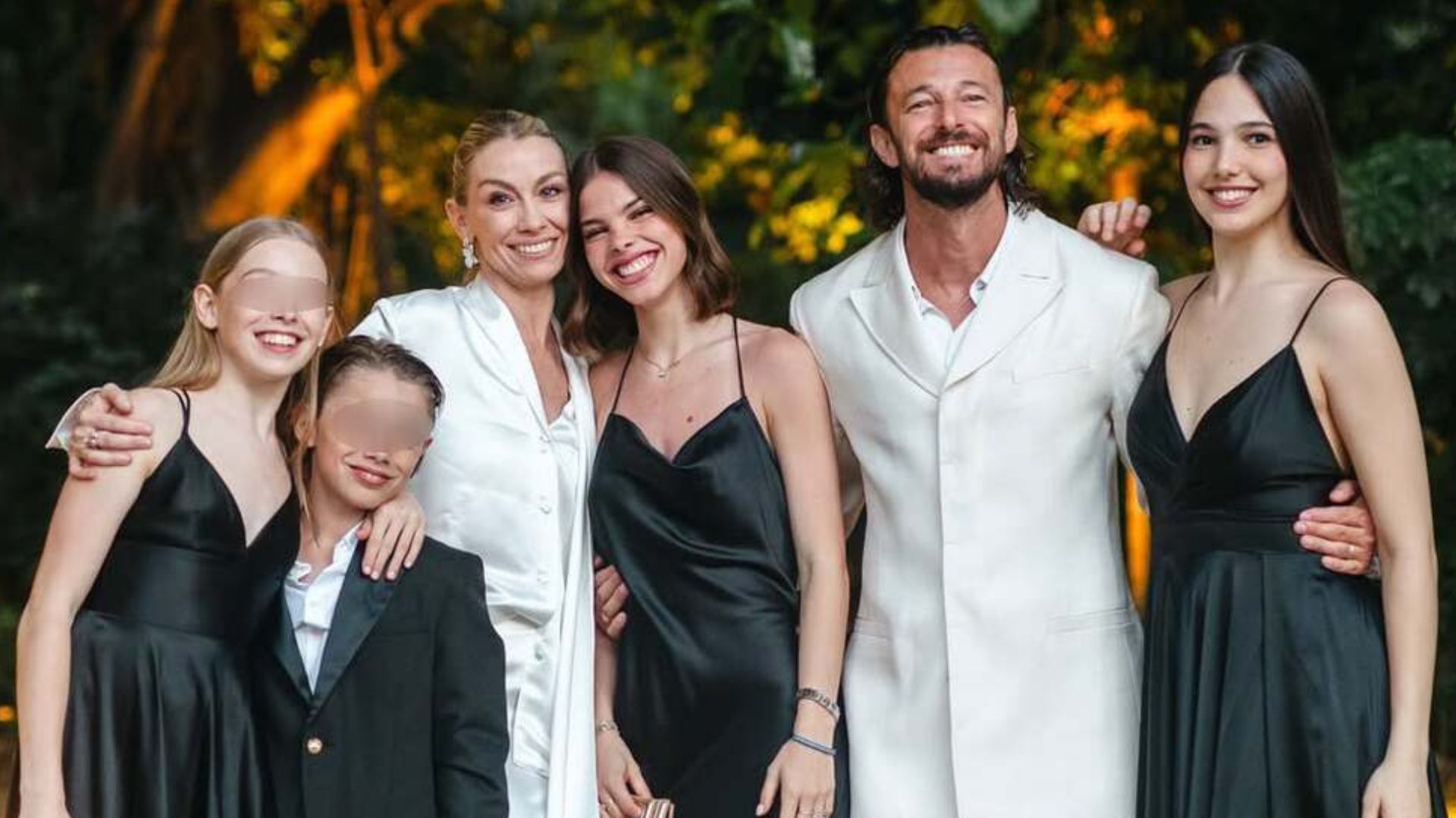 Eleonora Abbagnato e Federico Balzaretti con i figli