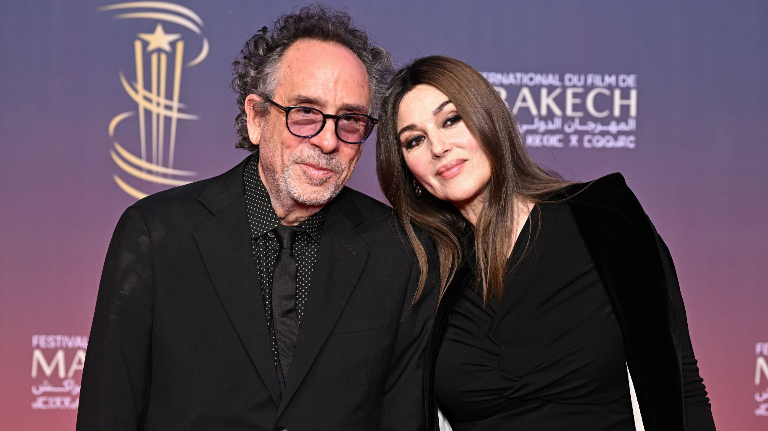 Tim Burton e Monica Bellucci alla 21esima edizione del Marrakech International Film Festival, 2024 
Credits Getty Images