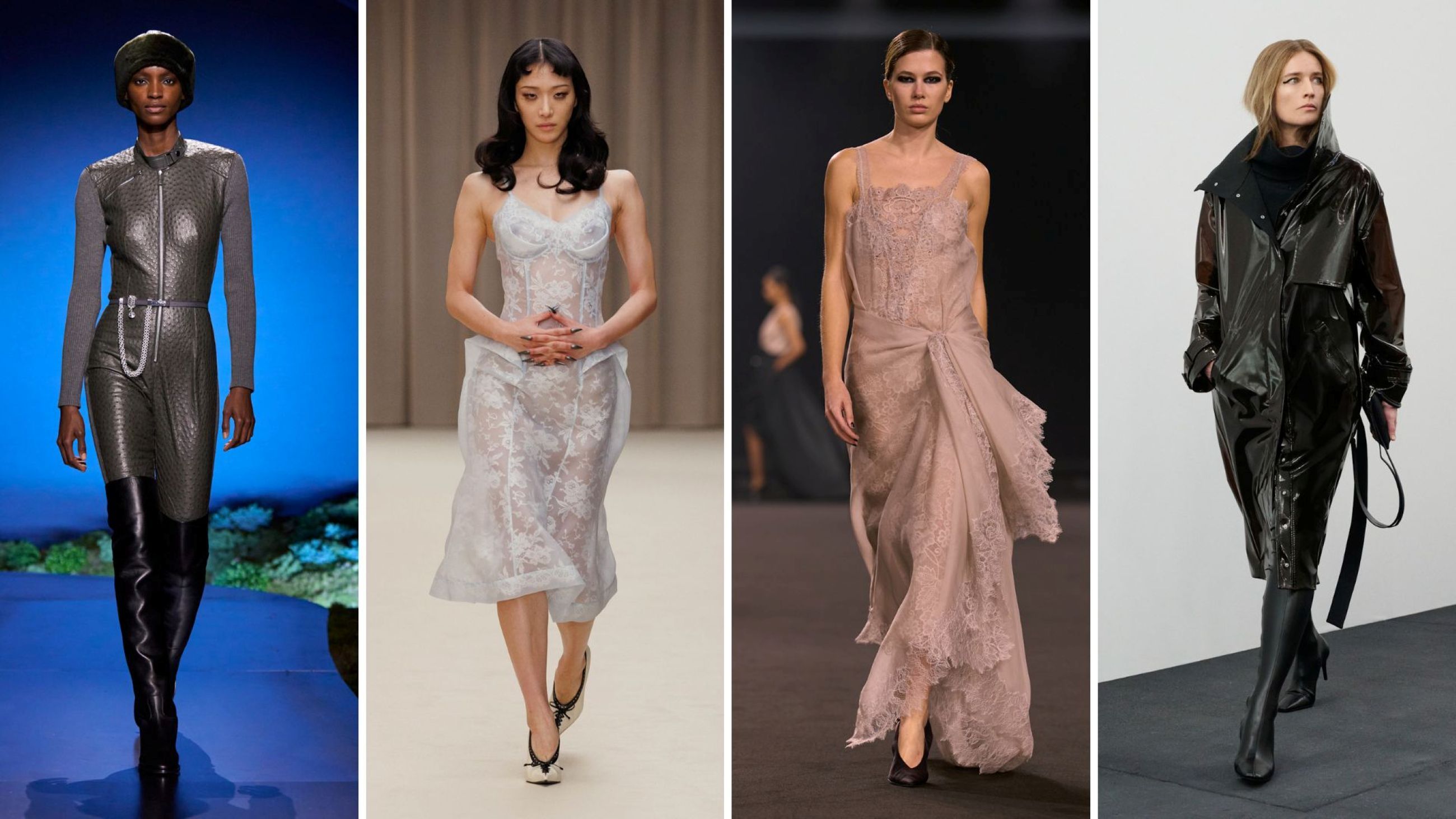 Hermès FW26-27; McQueen FW26-27; Elie Saab FW26-27; Courrèges FW26-27 - Credits: Launchmetrics.com/Spotlight