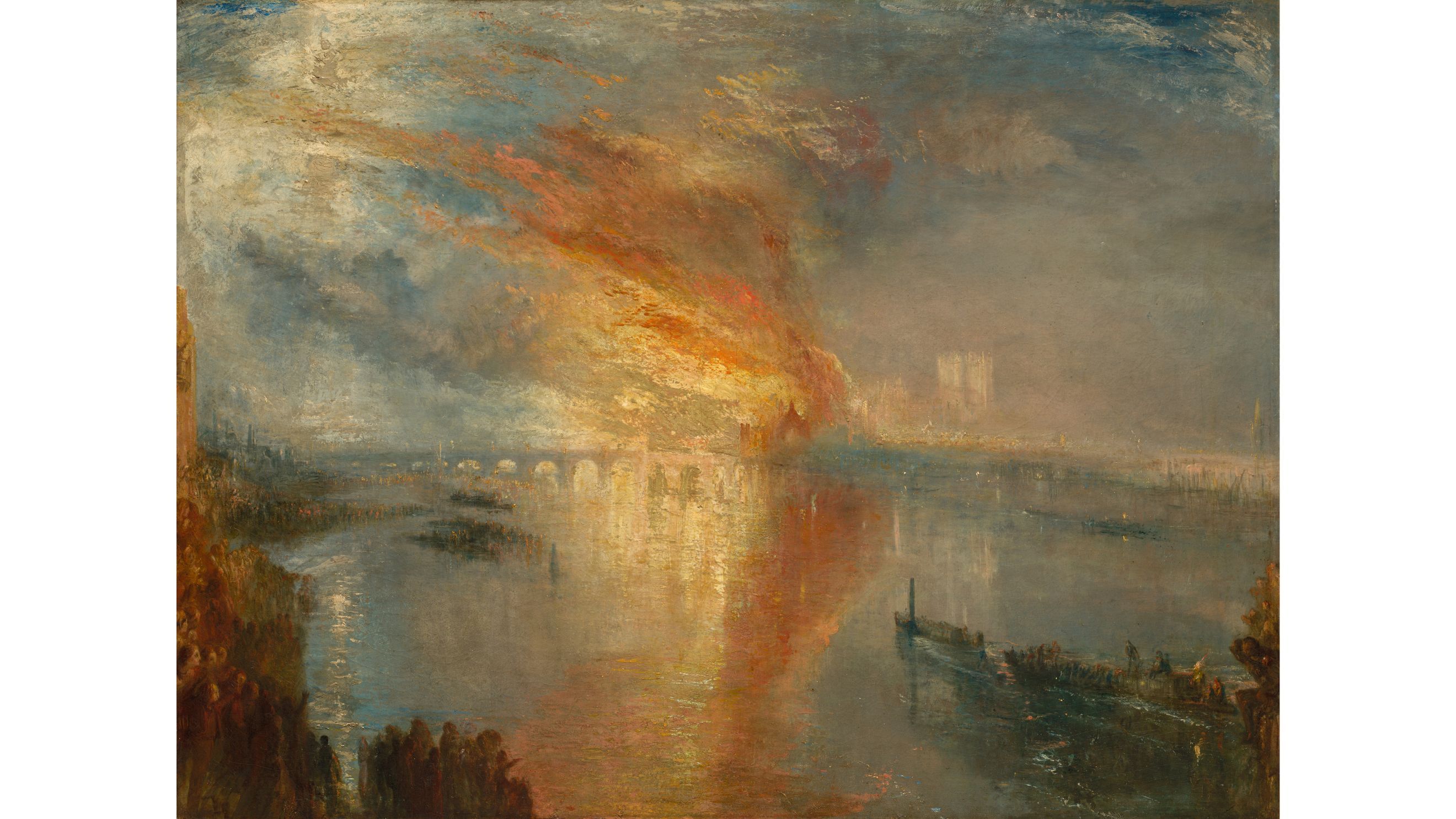 JMW Turner, The Burning of the Houses of Lords and Commons, 16 October 1834, 1835. Cleveland Museum of Art. Bequest of John L. Severance 1942.647