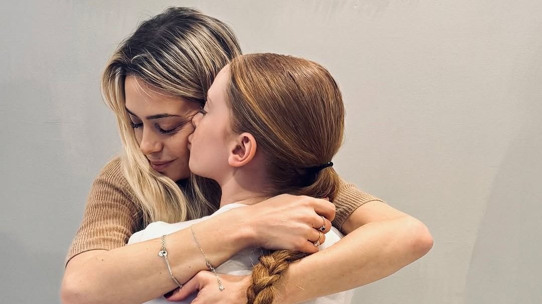 Martina Stella con la figlia Ginevra