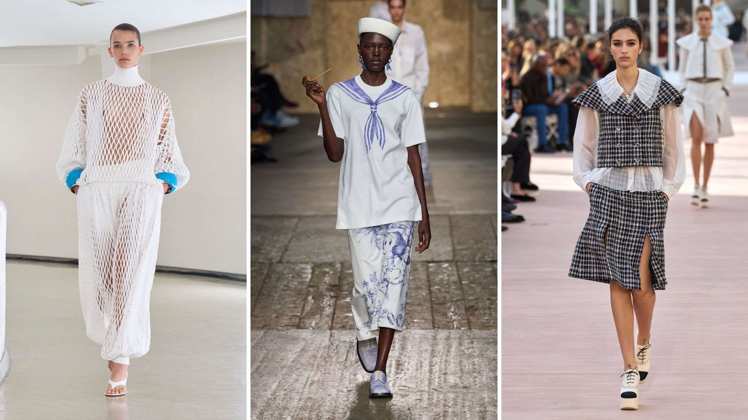 Da sinistra, Alaïa, Moschino e Chanel. Tutto SS25
Credit: Launchmetrics.com/Spotlight
