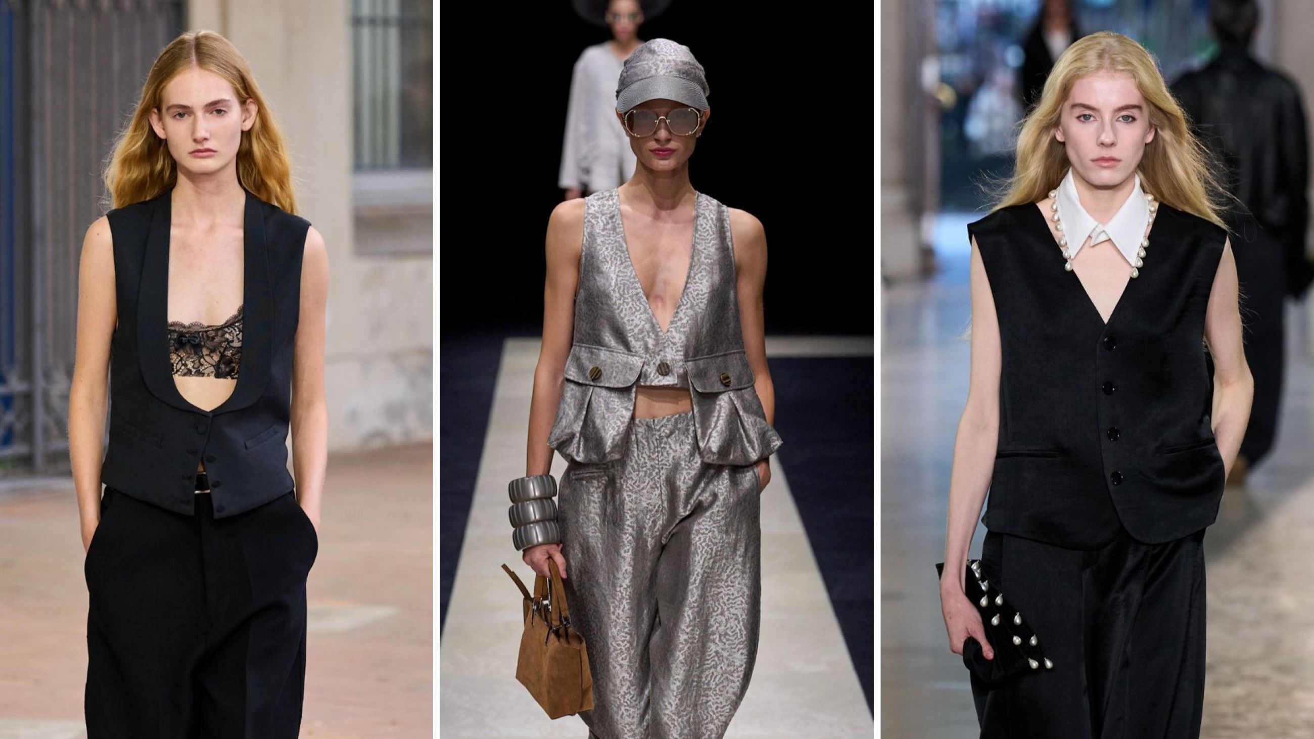 Da sinistra: Onitsuka Tiger, Emporio Armani, Kimhekim.
Credit: Launchmetrics
