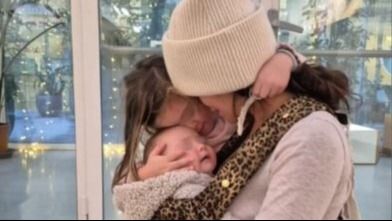 Ludovica Valli con i figli