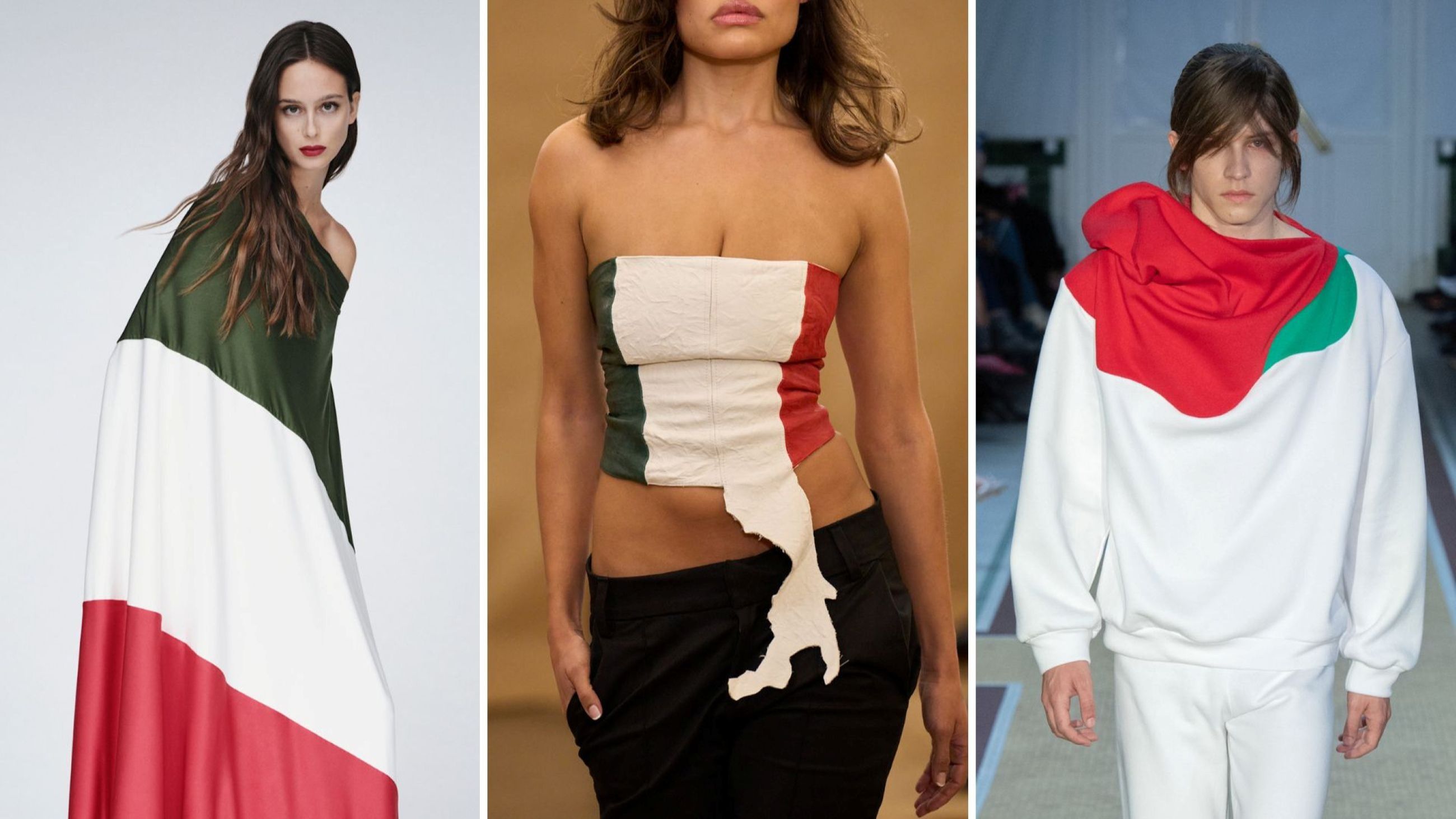Da sinistra a destra Hediprasetyo FW24 - Vettese FW25 - Maitrepierre SS25
Credit: Launchmetrics.com/Spotlight

